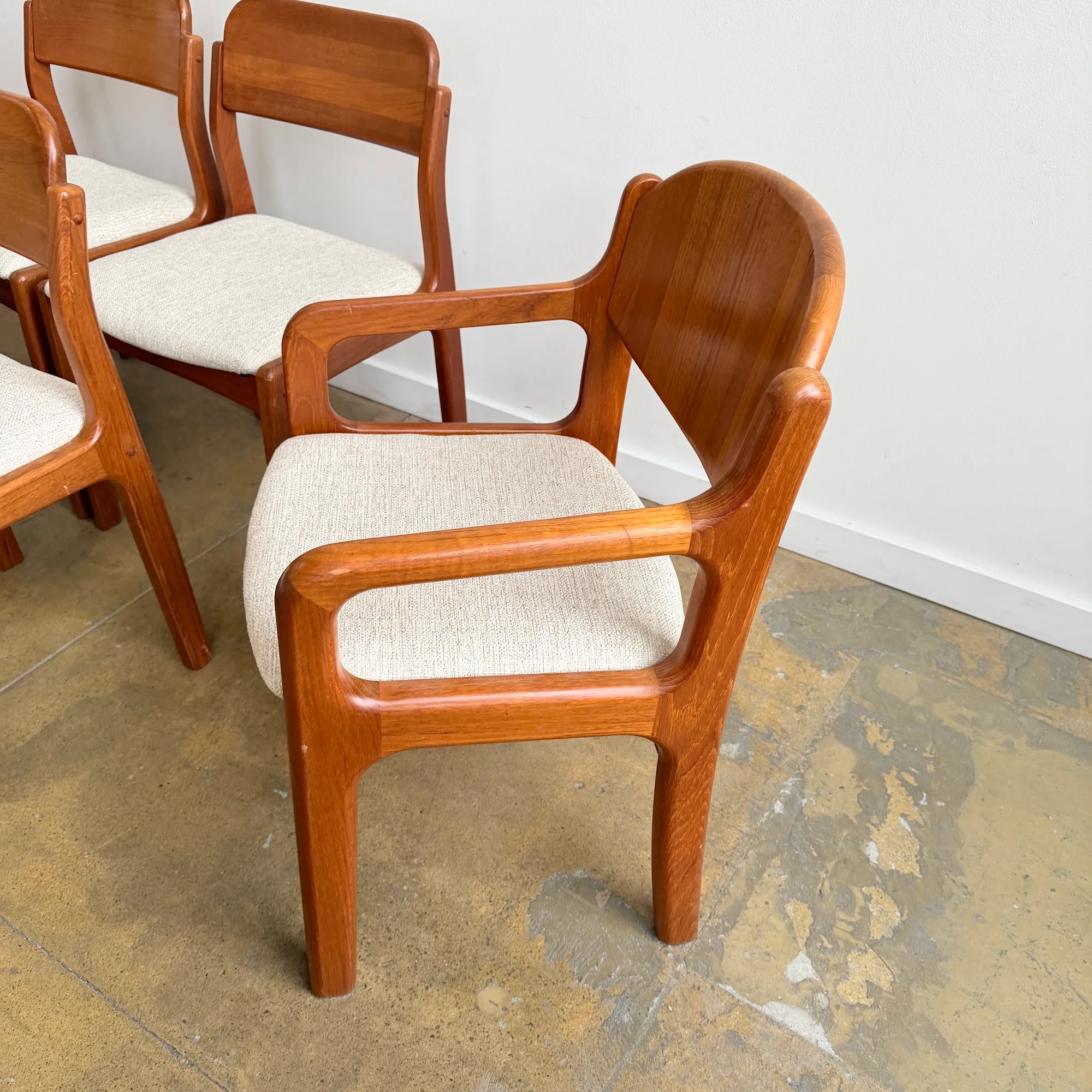 Danish Modern Henning Kjærnulf Teak Six dining chairs for Vejle - Image 5