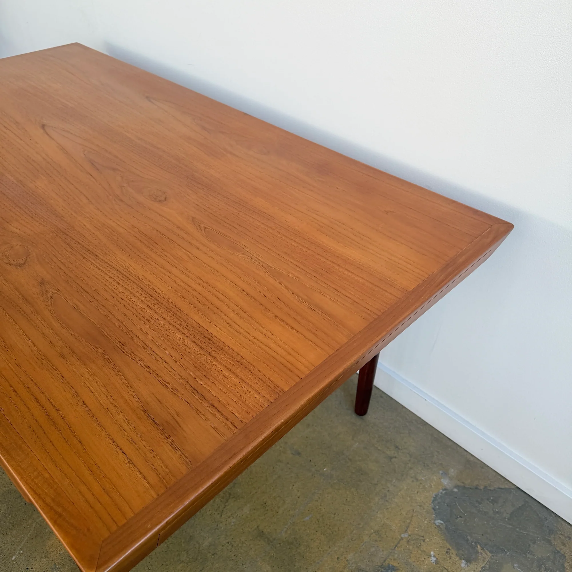 Danish Modern Ib Kofod-Larsen Teak Expandable Dining Table by Faarup Mobelfabrik (Refinished) - Image 10