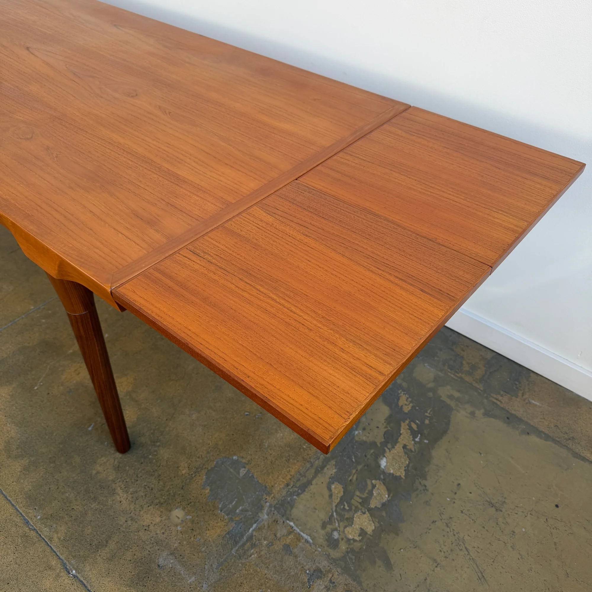 Danish Modern Ib Kofod-Larsen Teak Expandable Dining Table by Faarup Mobelfabrik (Refinished) - Image 12