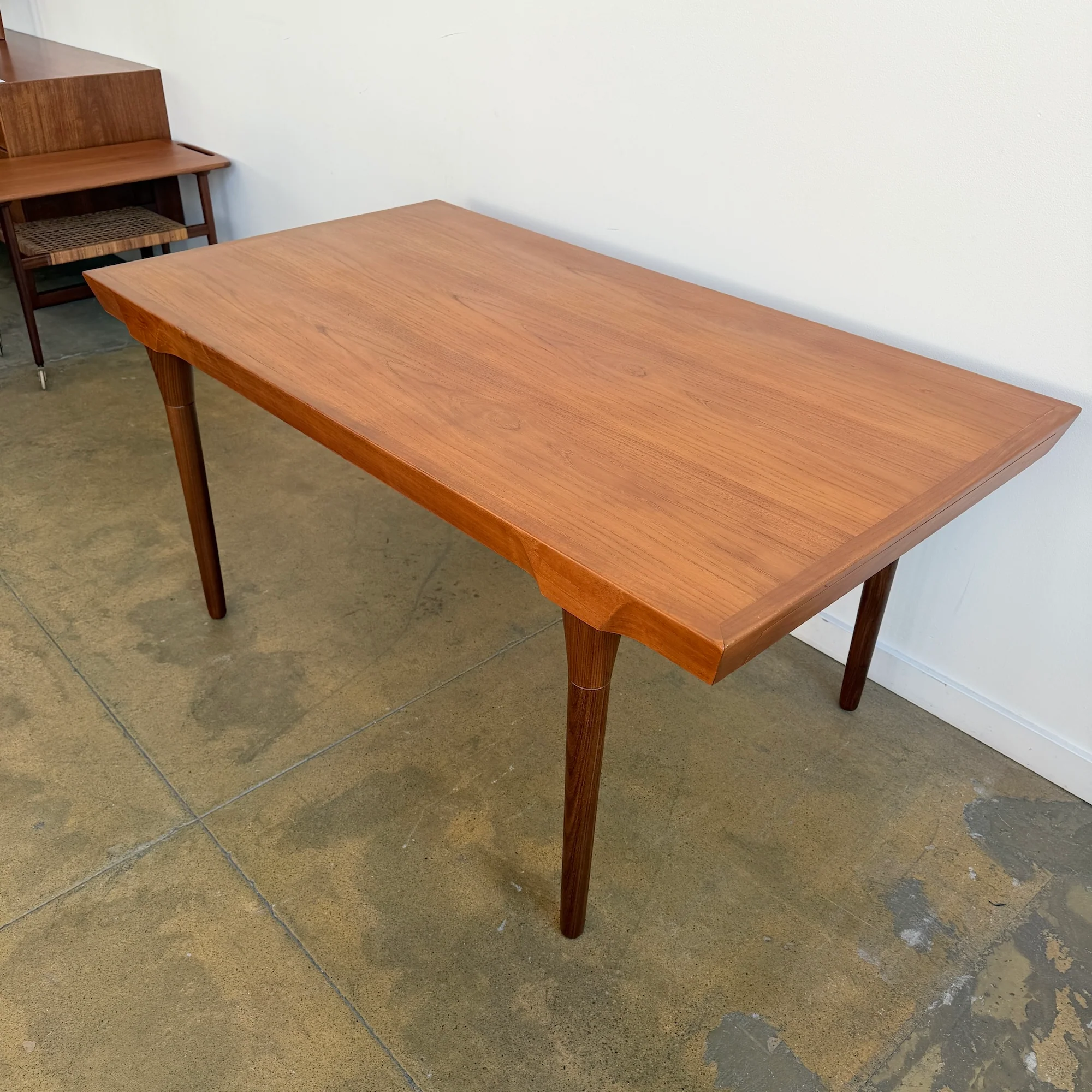 Danish Modern Ib Kofod-Larsen Teak Expandable Dining Table by Faarup Mobelfabrik (Refinished) - Image 7