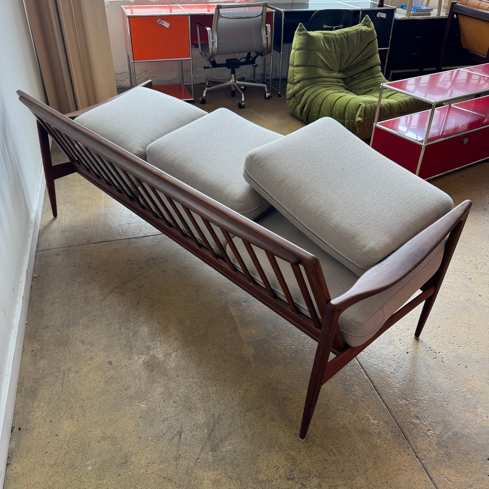 Danish Modern Ib Kofod-Larsen Three-Seat Sofa for Selig, 1960s - Image 9