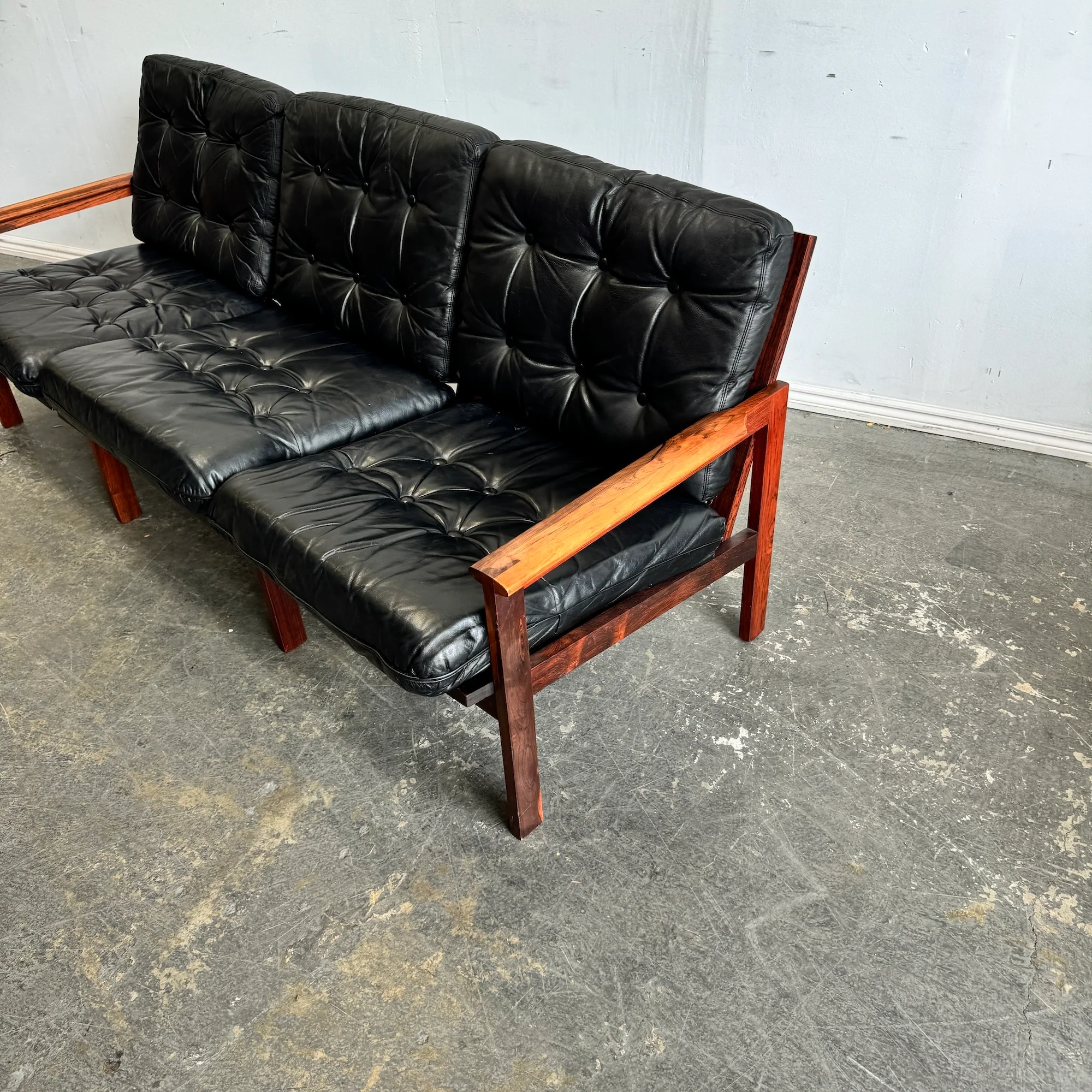 Danish Modern ILLUM WIKKELSØ Rosewood "Capella sofa for Eilersen - Image 8