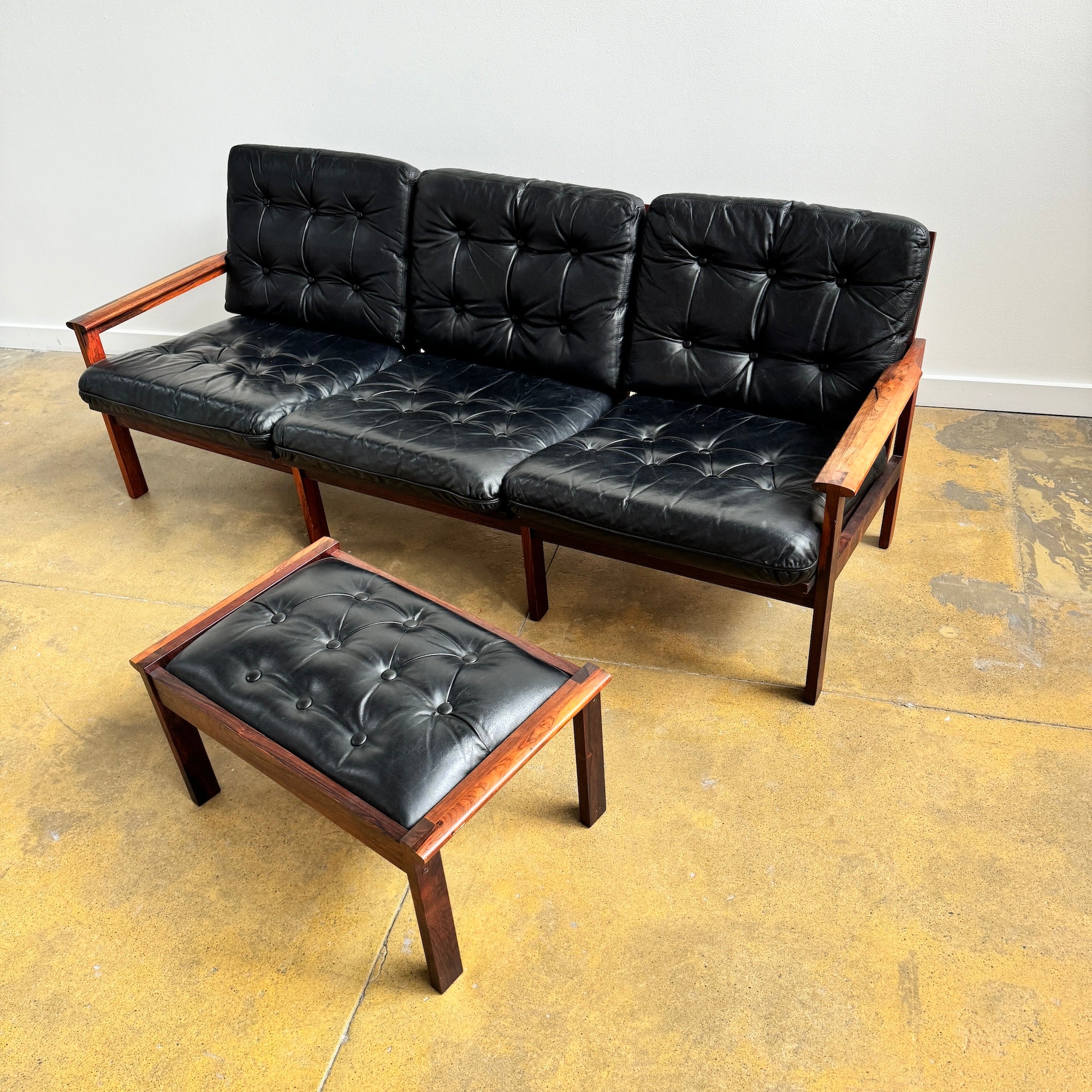 Danish Modern ILLUM WIKKELSØ Rosewood "Capella sofa for Eilersen - Image 3