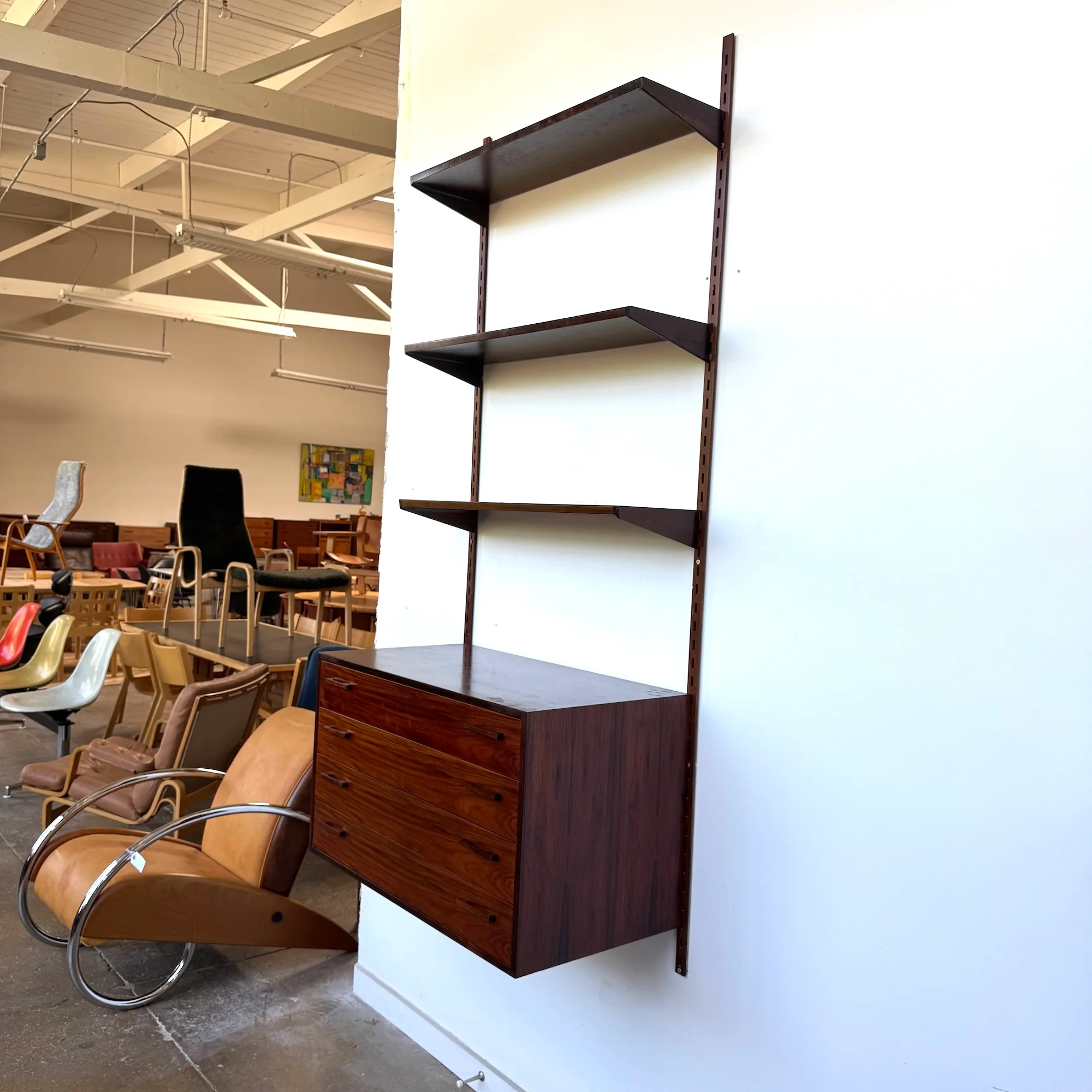 Danish Modern Kai Kristiansen FM Single Bay Wall Unit in Rosewood - Image 3