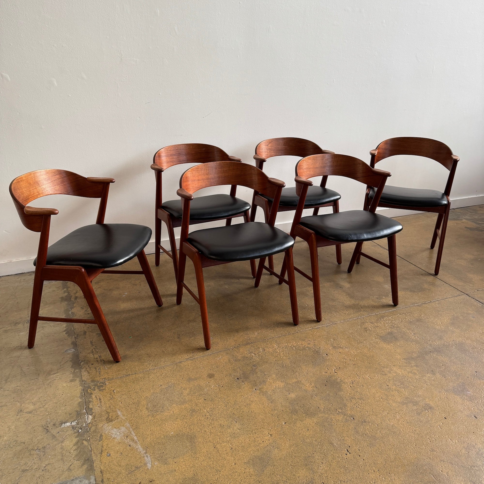 Danish Modern Kai Kristiansen Model 32 Teak Chairs for Korup - Image 3
