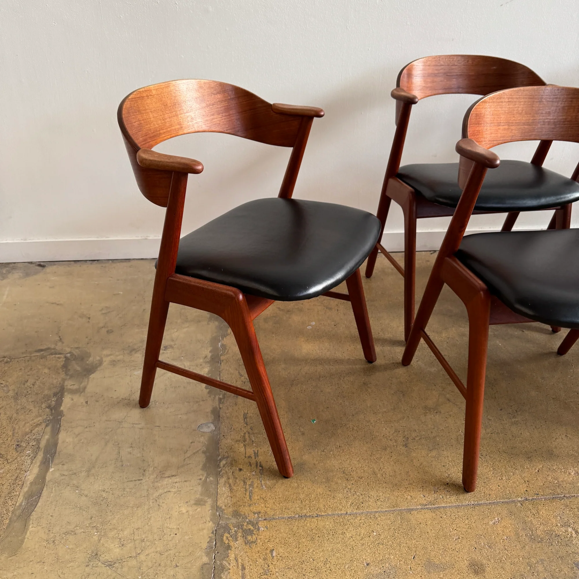 Danish Modern Kai Kristiansen Model 32 Teak Chairs for Korup - Image 4