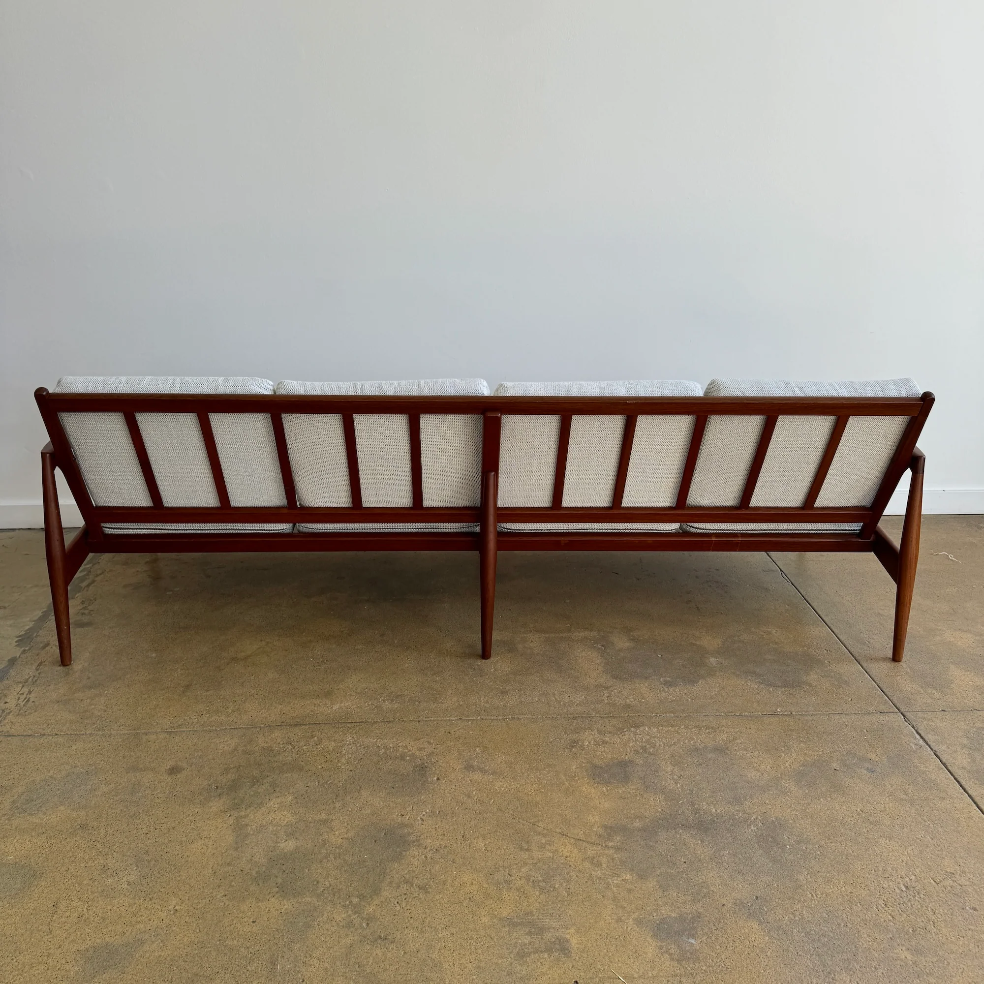 Danish Modern Kai Kristiansen Paper Knife Teak 4 Seater Sofa - Image 5