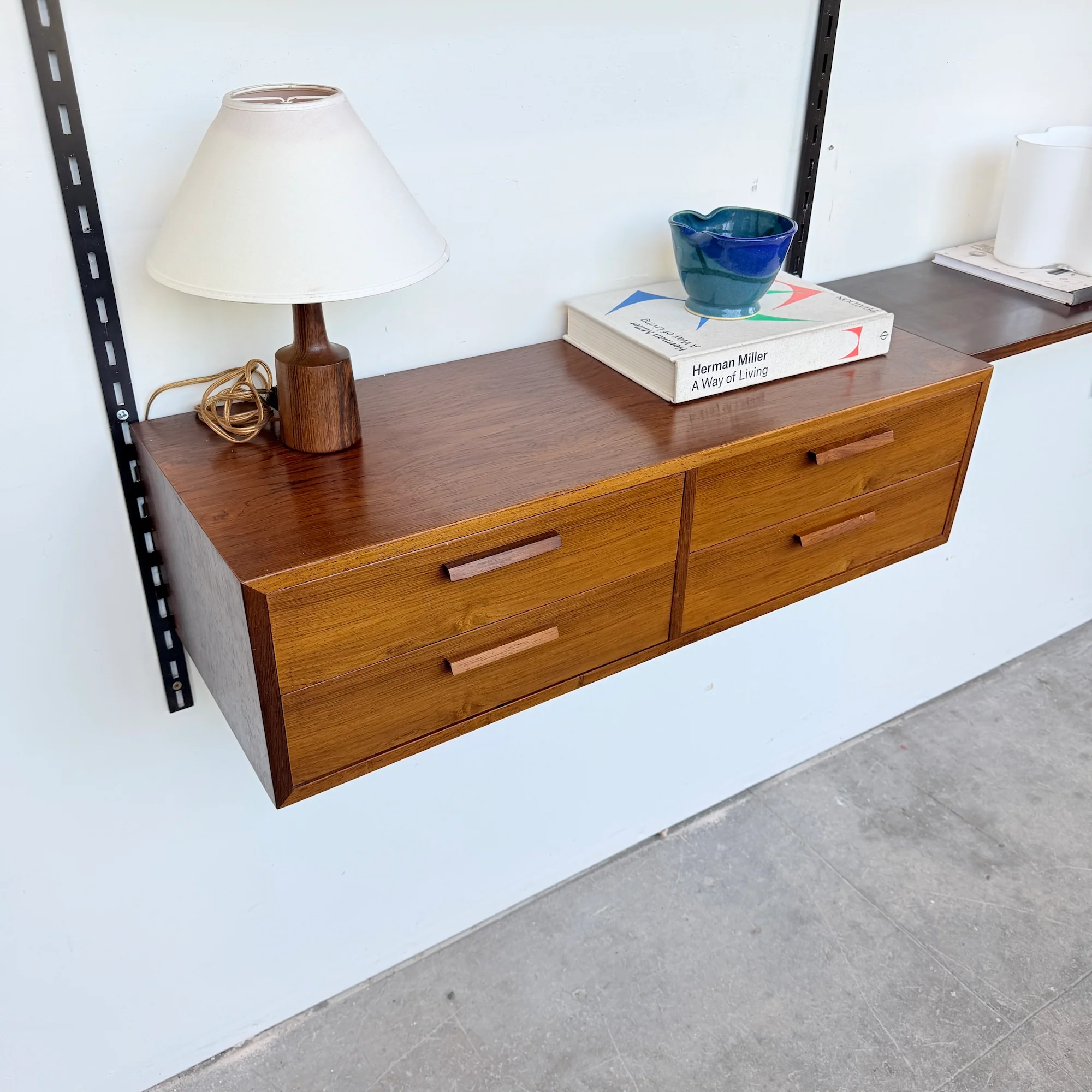 Danish Modern Kai Kristiansen Rosewood 3-Bay Wall Unit - Image 7