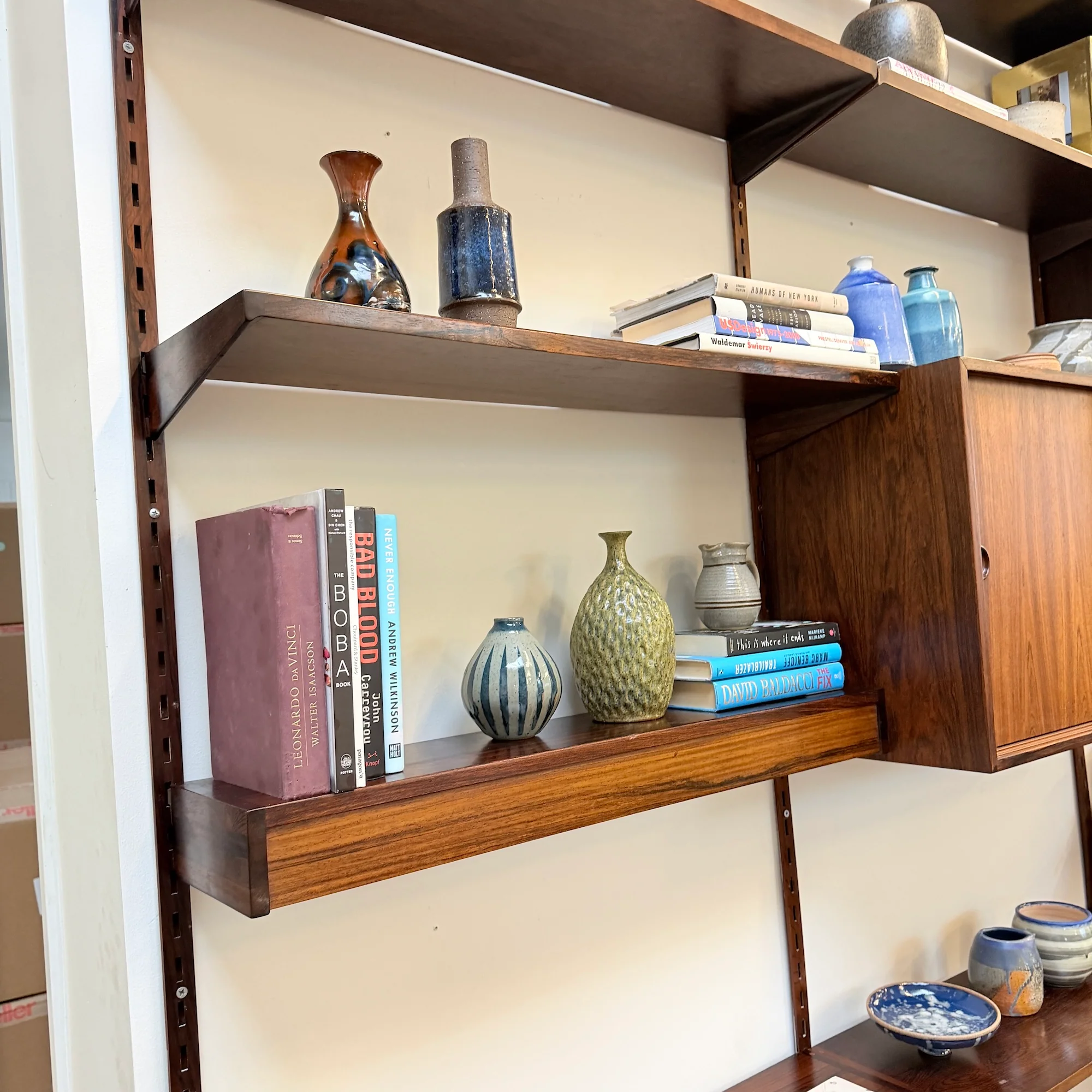 Danish Modern Kai Kristiansen Rosewood FM Reolsystem 3-Bay Wall Unit with Desk - Image 14