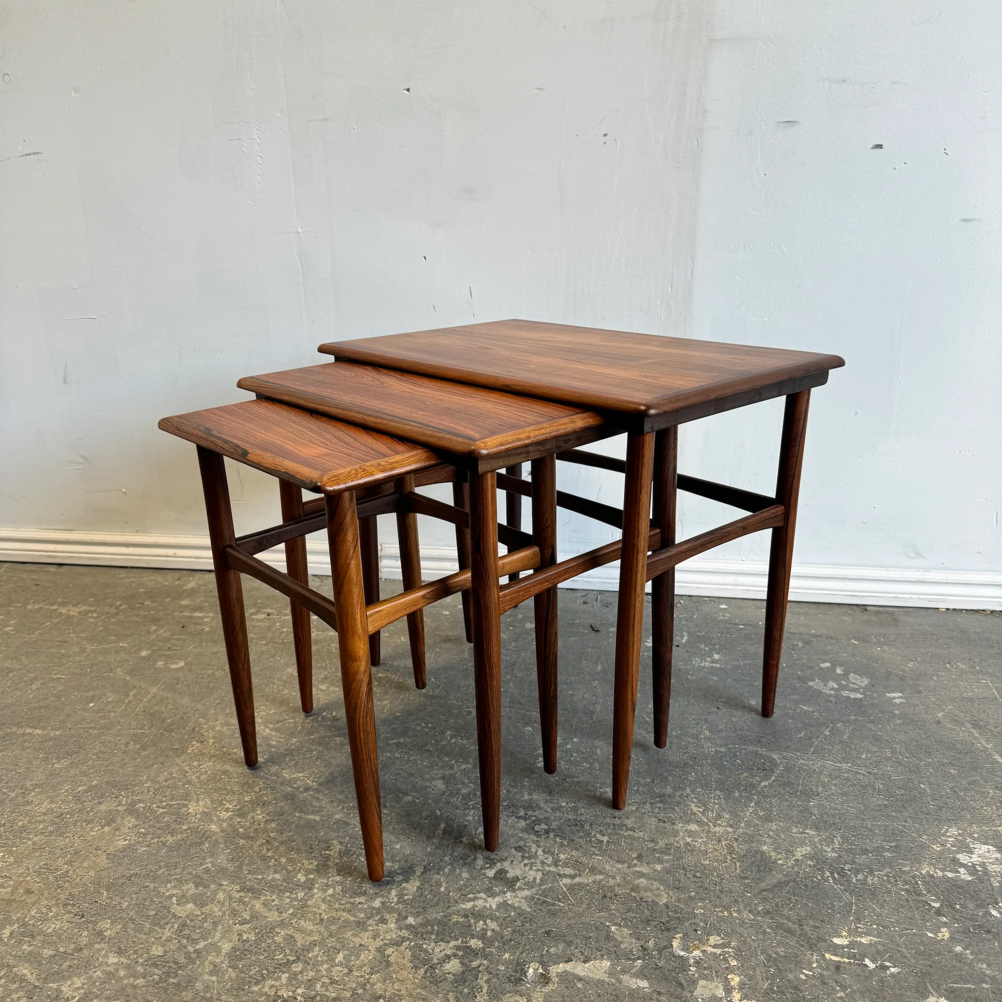 Danish Modern Kai Kristiansen Rosewood Nesting Tables - Image 4