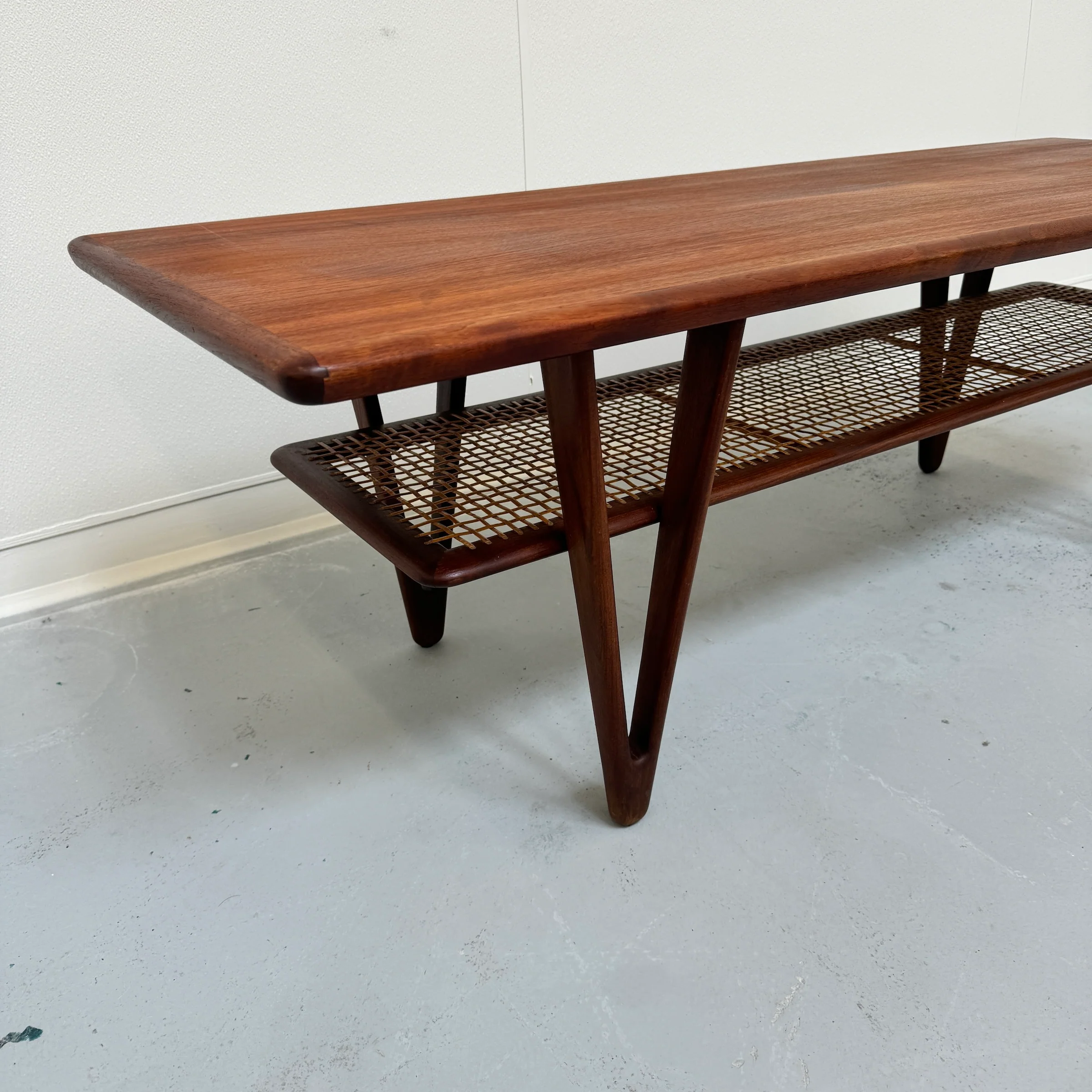 Danish Modern Kurt Østervig Teak V Shape Coffee Table - Image 4