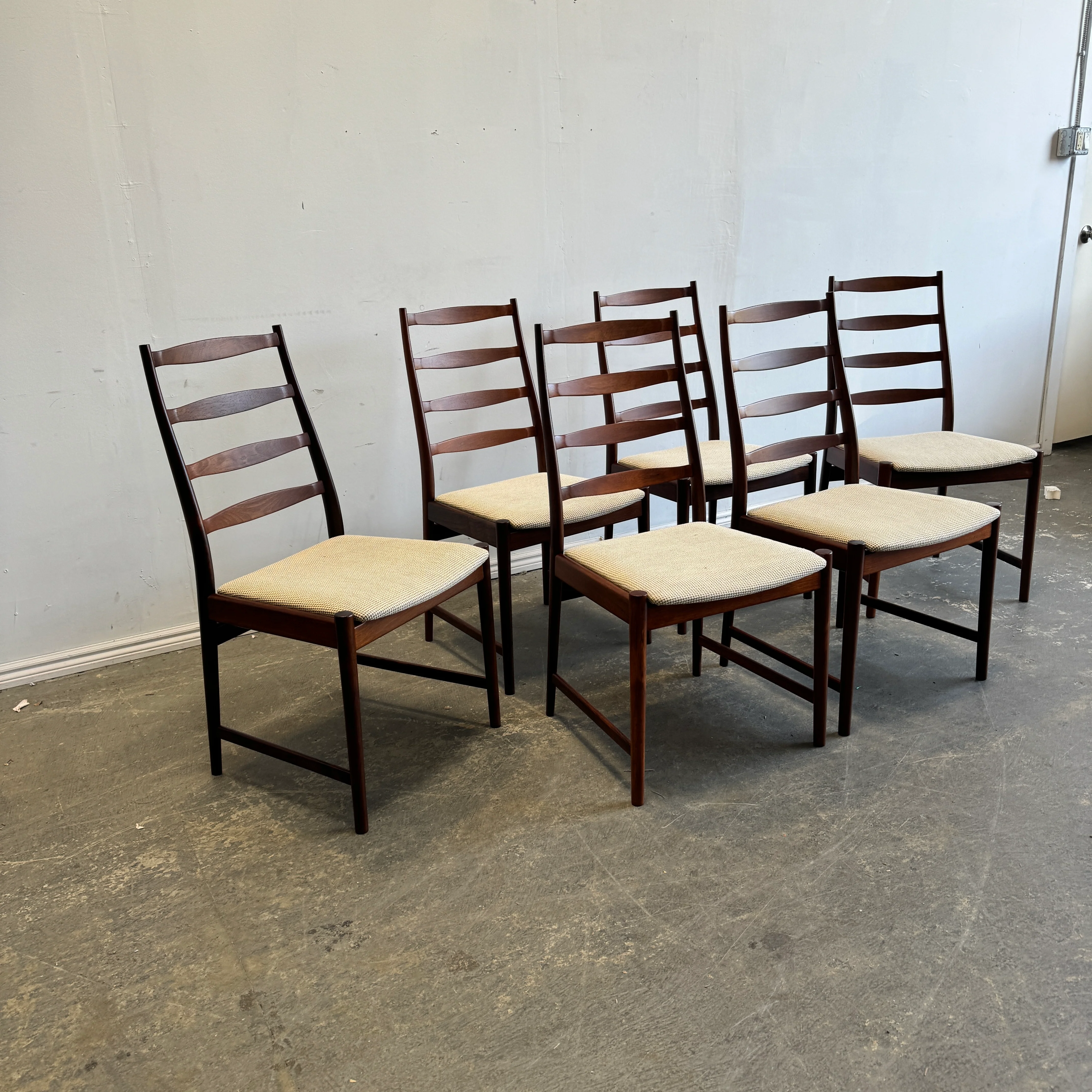 Danish Modern Ladder Back Rosewood Dining Chairs by Torbjorn Afdal for Vamo - Image 2