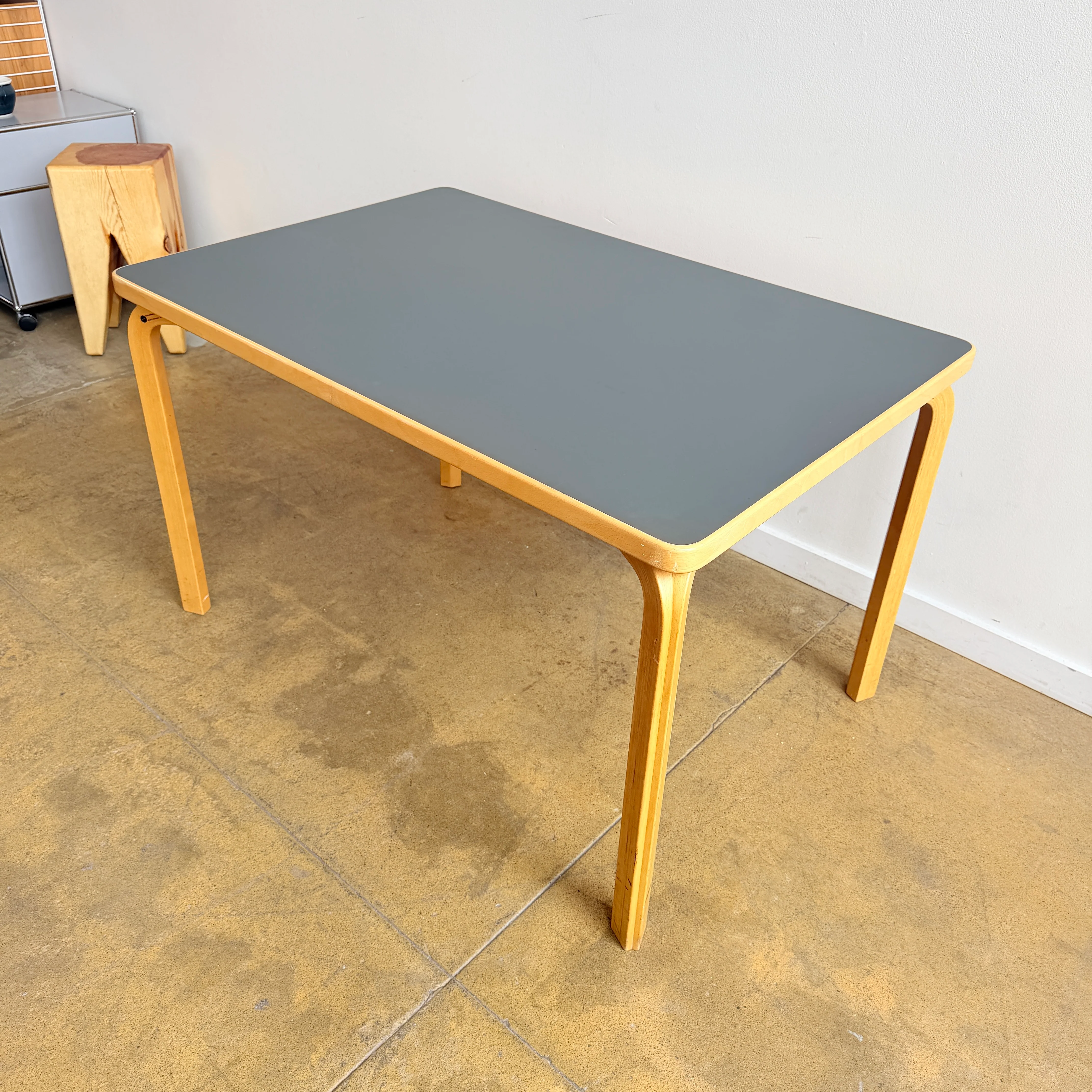 Danish Modern Magnus Olesen Dining Table/ Desk - Gray Laminate - Image 2