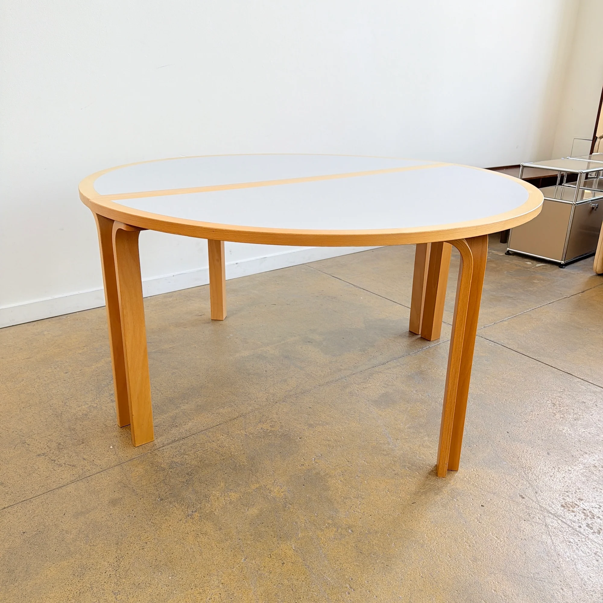 Danish Modern Magnus Olesen two Half Round Dining Table - Image 6