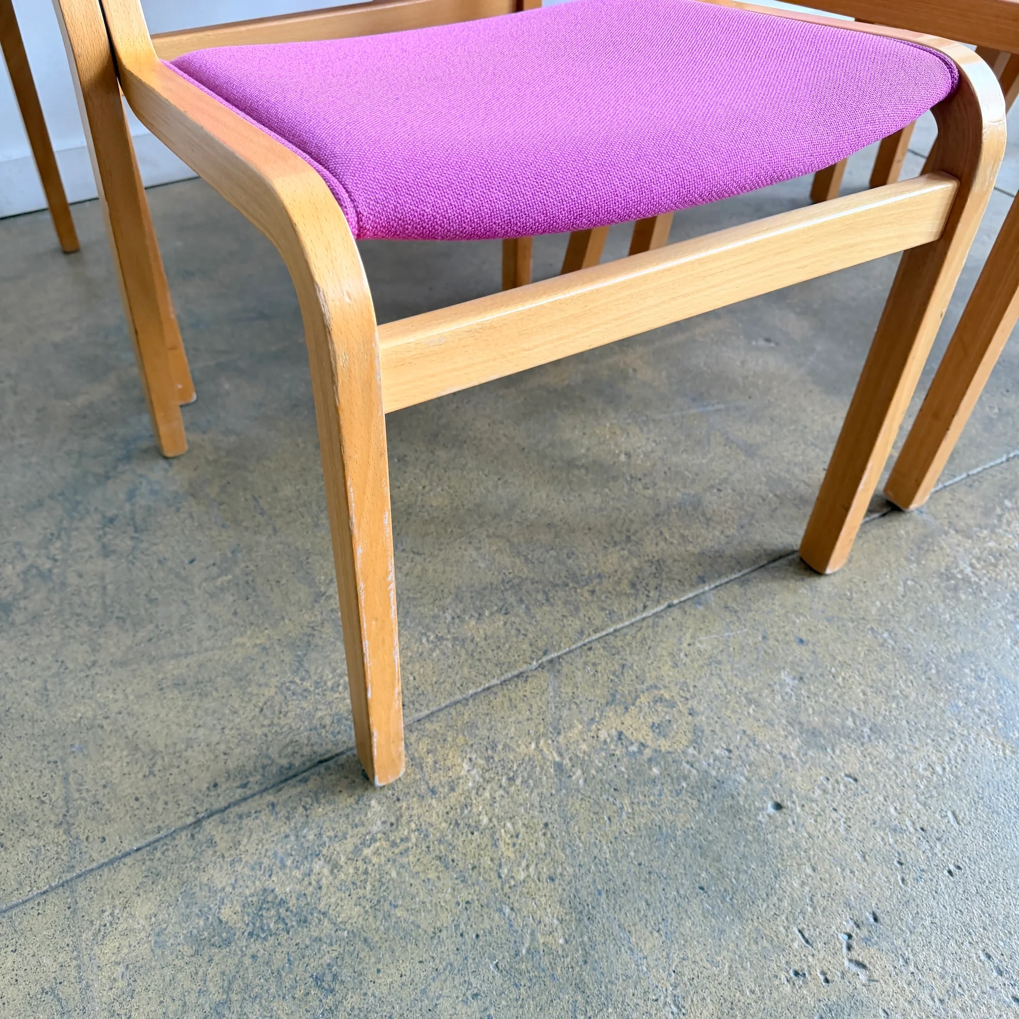 Danish Modern Magnus Olesen Upholstered 45-Series Dining Chairs - Set of 6 - Image 6