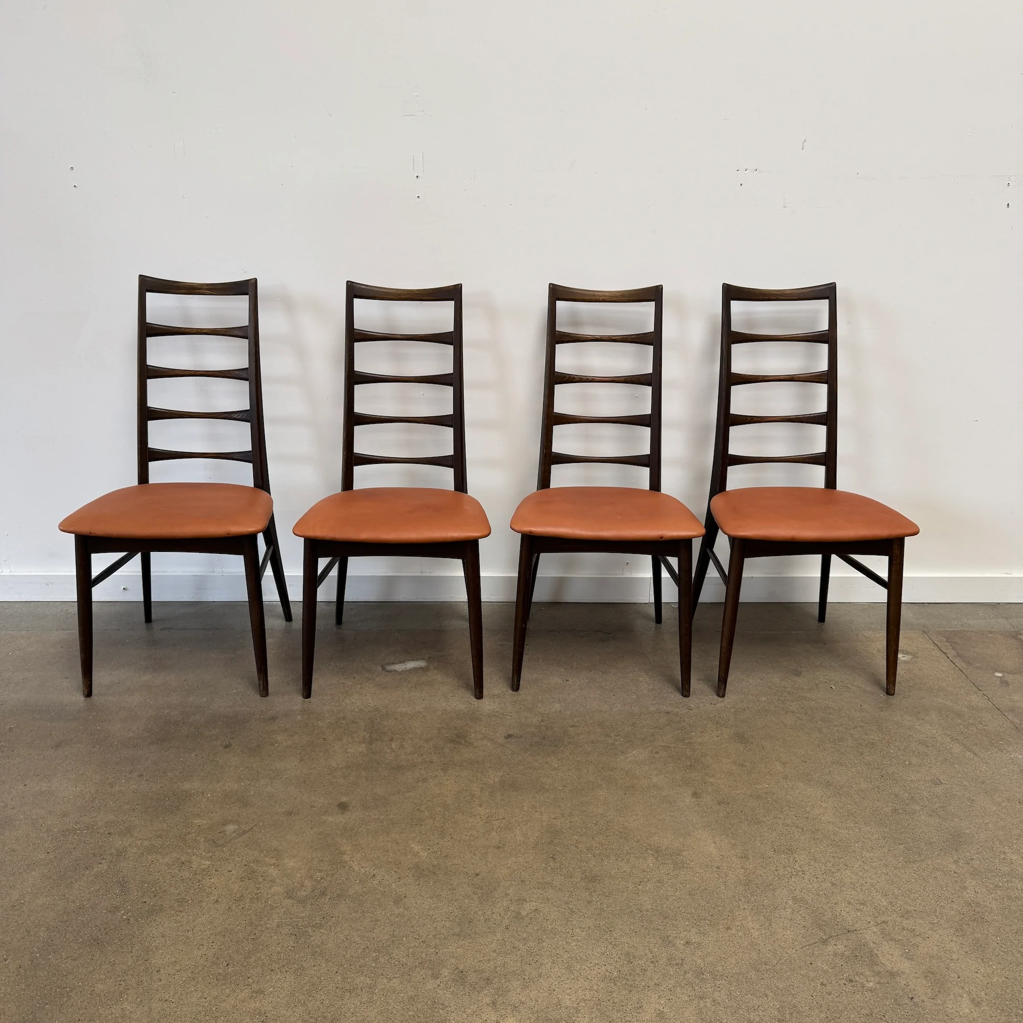 Danish Modern Niels Koefoed 4 'Lis' Rosewood Dining chairs (Refinishing + Upholstery Included)