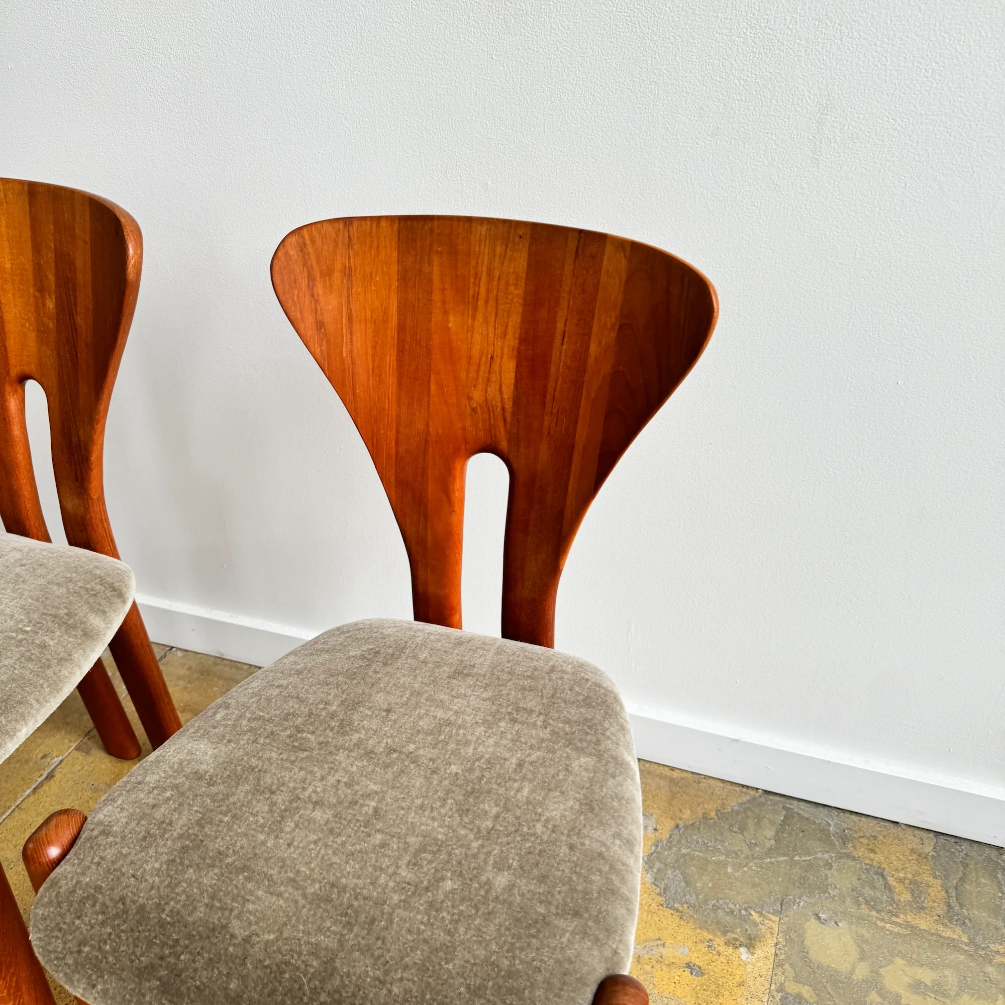 Danish Modern Niels Koefoed Brutalist Teak Dining Chairs - Image 5