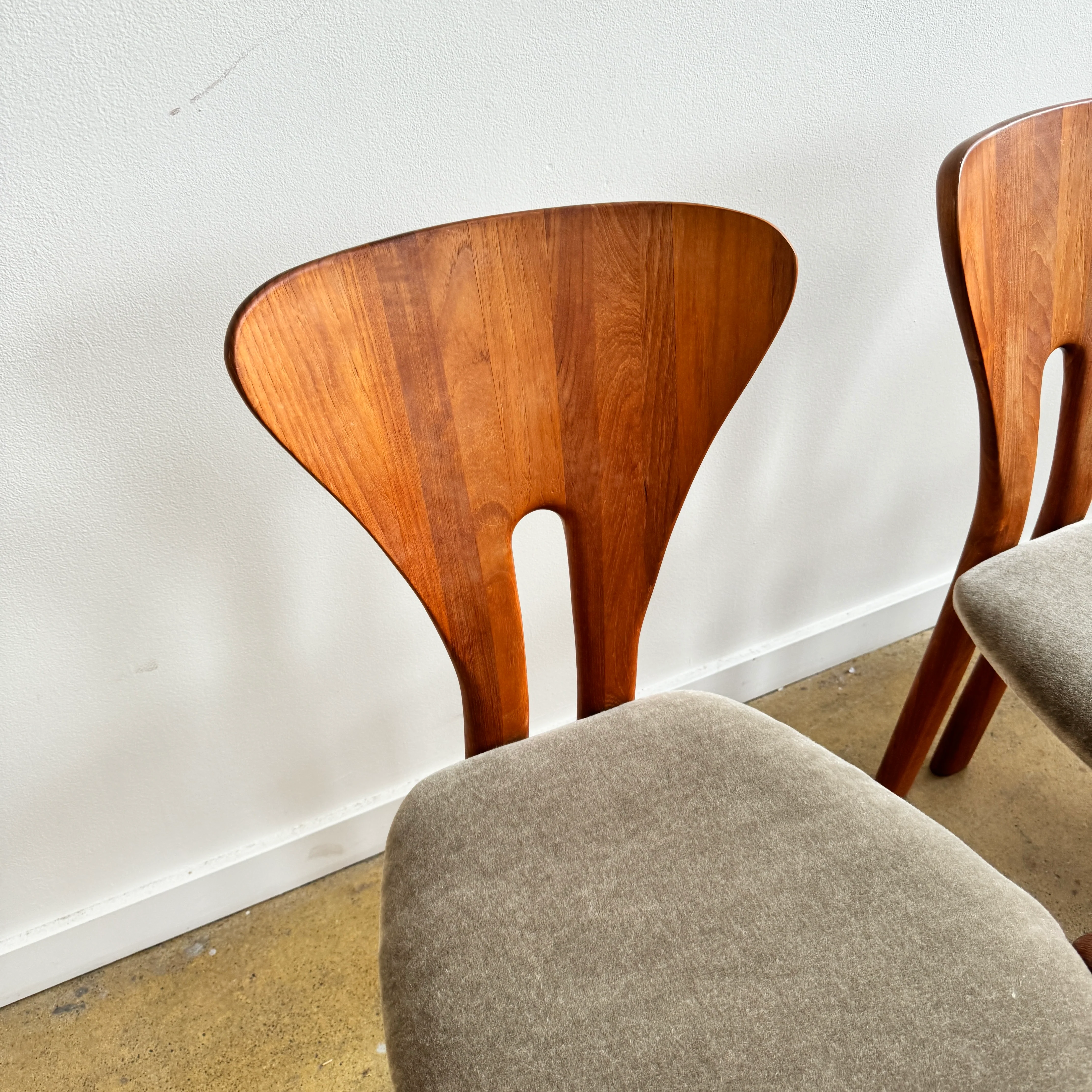 Danish Modern Niels Koefoed Brutalist Teak Dining Chairs - Image 8