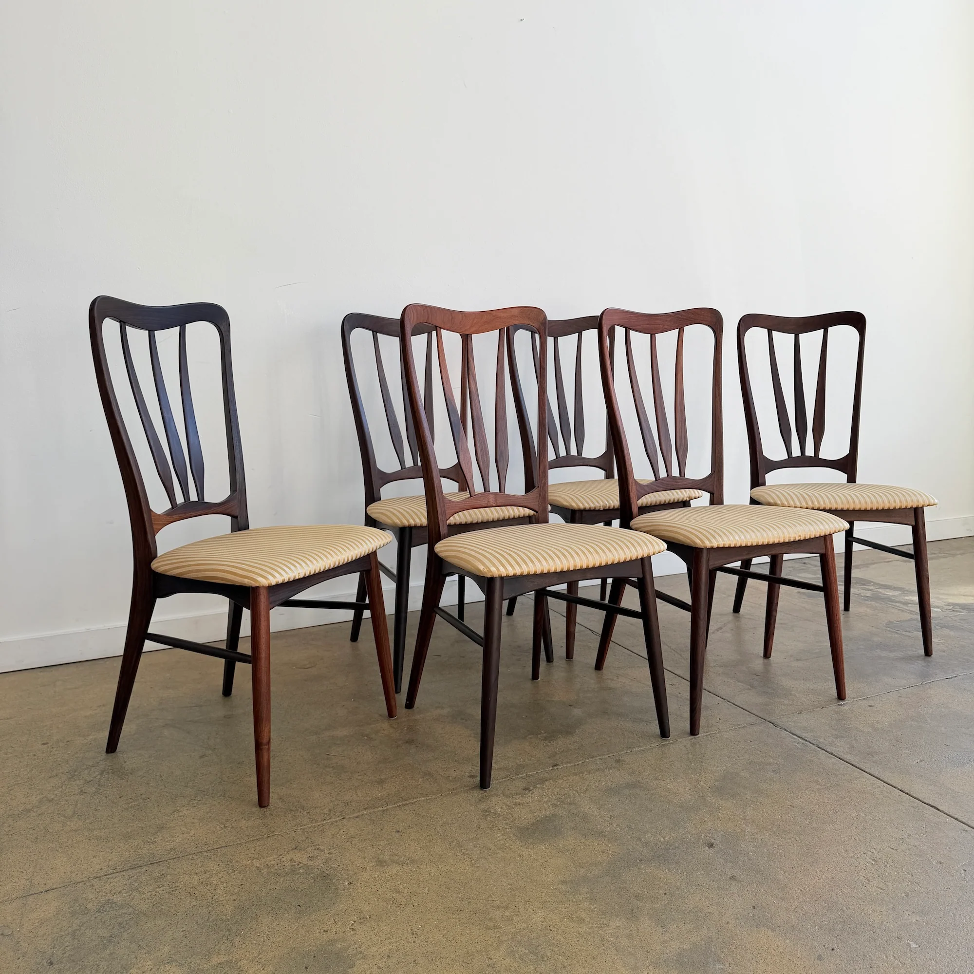 Danish Modern Niels Koefoed “Ingrid” Rosewood Dining Chairs (Free Upholstery) - Image 3