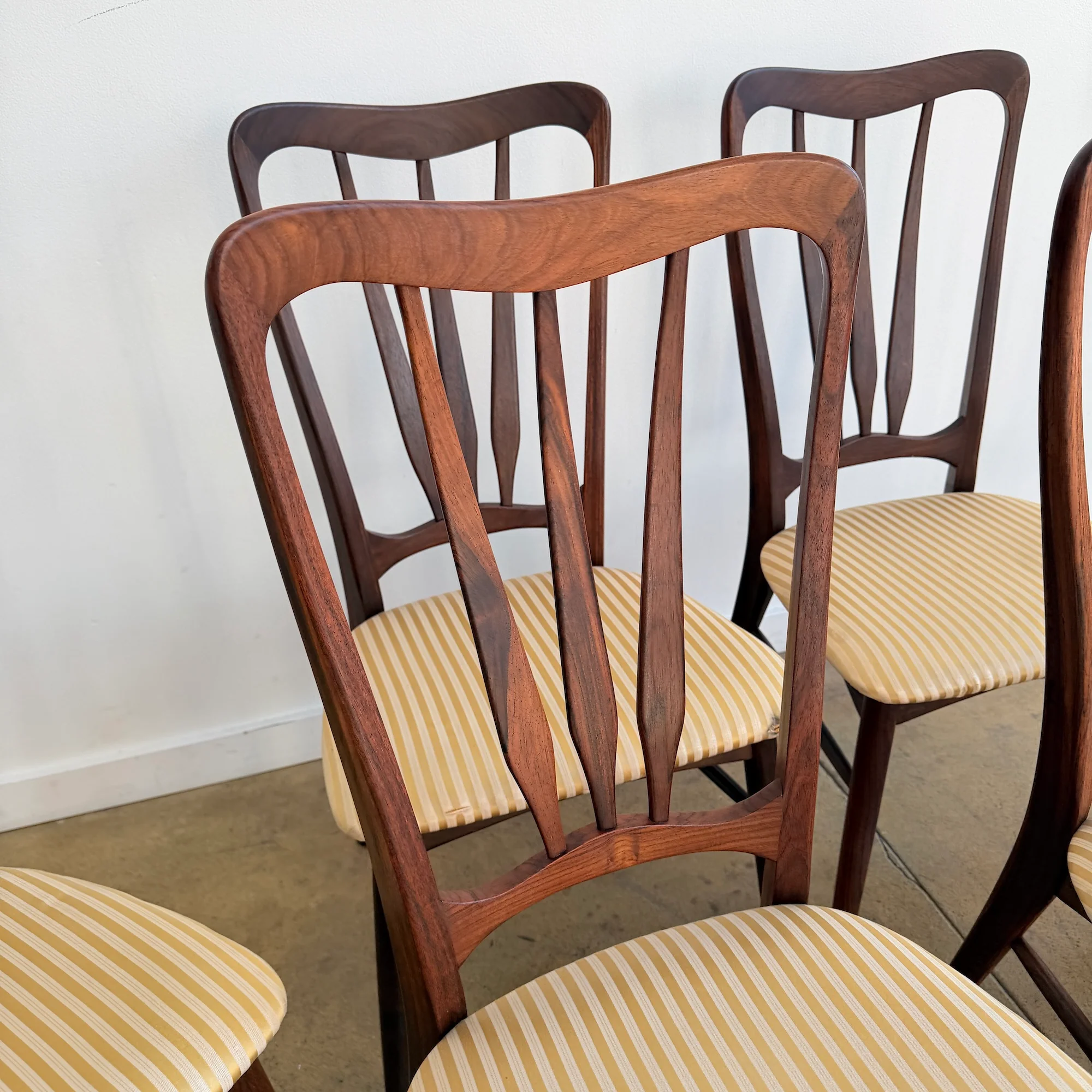 Danish Modern Niels Koefoed “Ingrid” Rosewood Dining Chairs (Free Upholstery) - Image 4