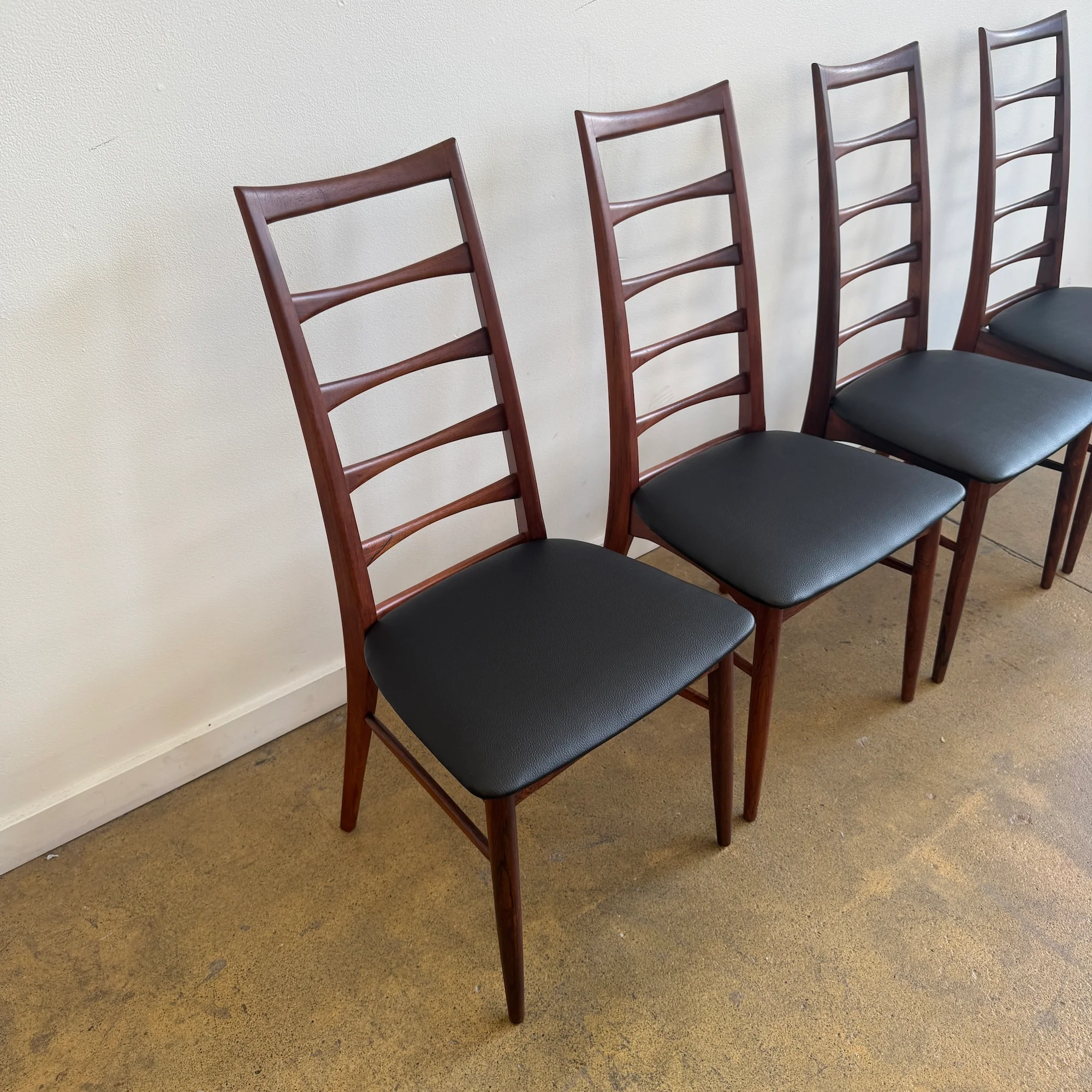 Danish Modern Niels Koefoed ‘Lis’ Rosewood Dining Chairs - Image 3