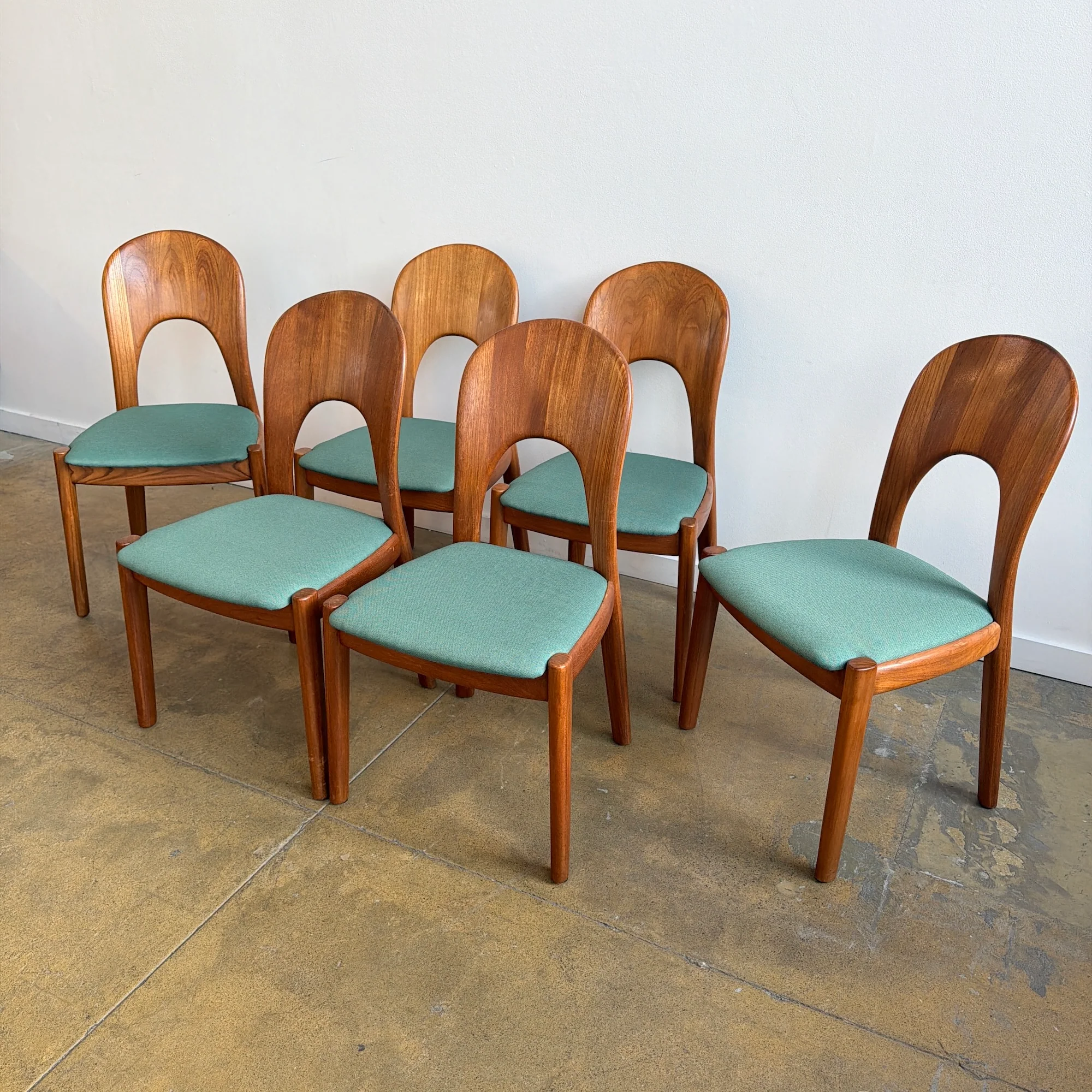 Danish Modern Niels Koefoed Set of 6 "Morten" Teak dining chairs - Image 3