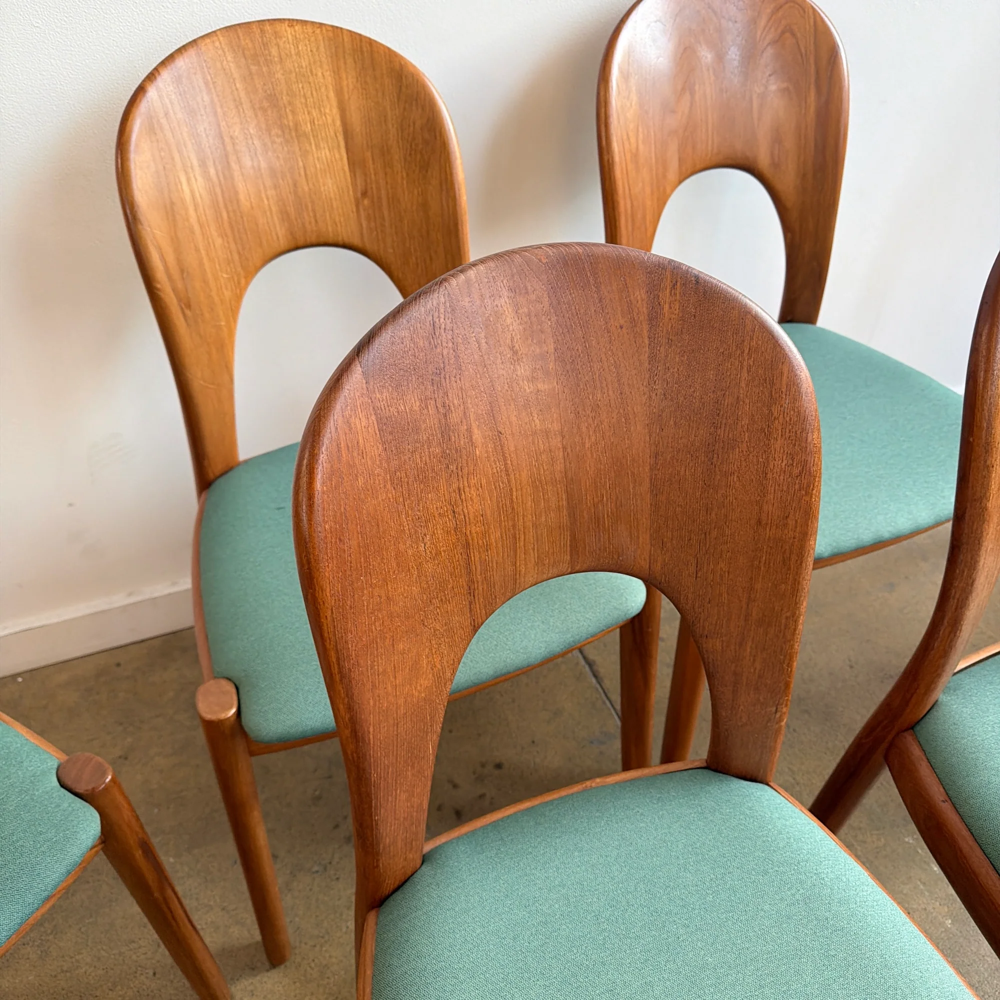 Danish Modern Niels Koefoed Set of 6 "Morten" Teak dining chairs - Image 5