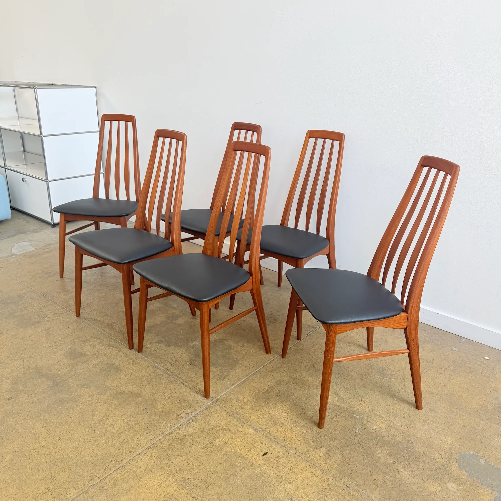 Danish Modern Niels Koefoed Set of 6 Teakwood “Eva,” Dining Chairs (Fully Restored) - Image 3