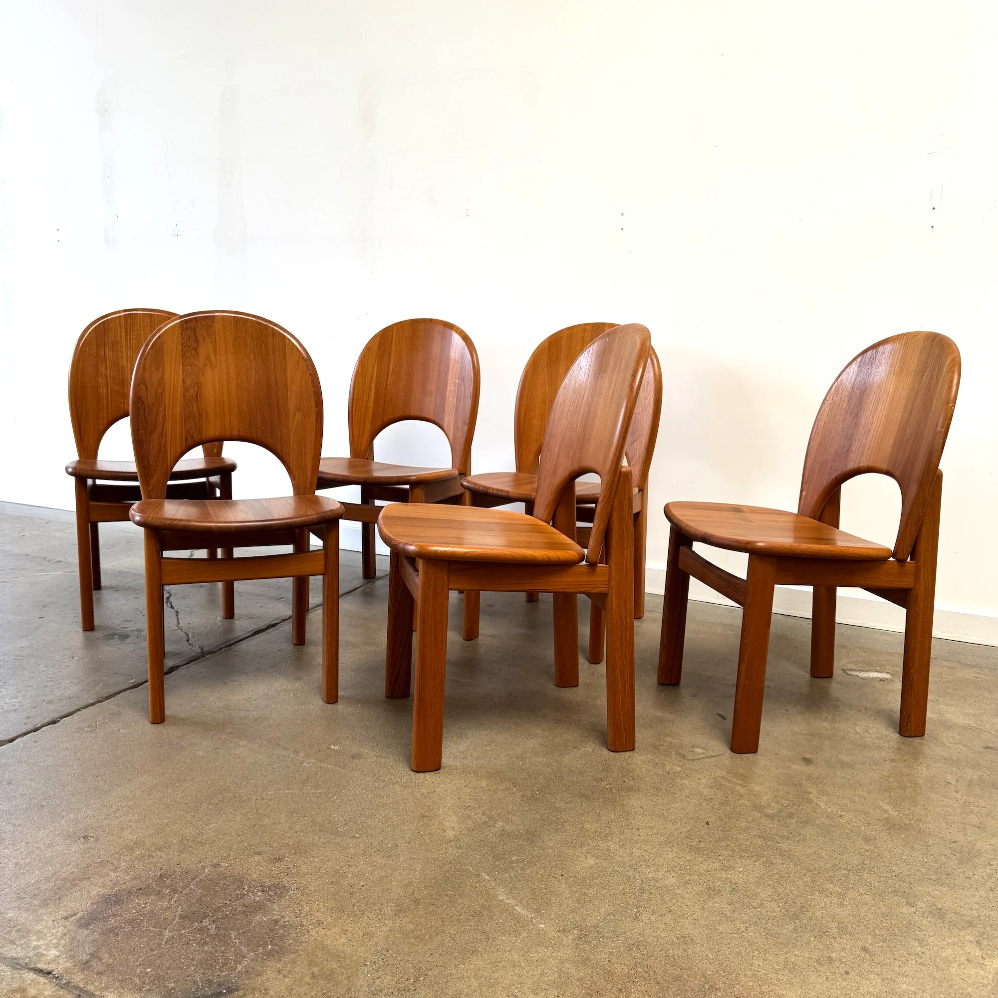 Danish Modern Niels Koefoed Teakwood set of 6 Chairs for Glostrup - Image 2
