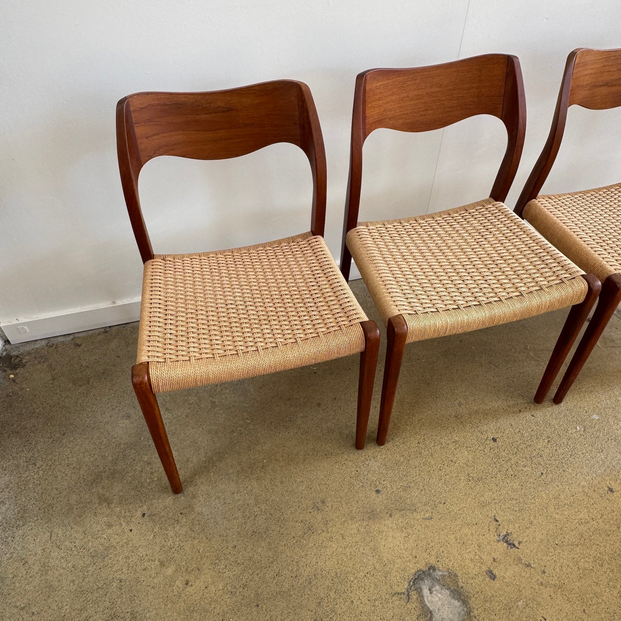 Danish Modern Niels Moller Model 71 dining chairs - Image 4