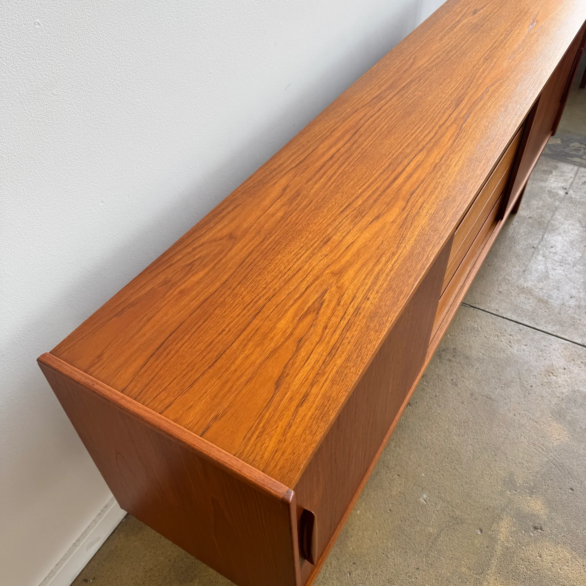 Danish Modern Nils Jonson Sliding Teak Sideboard for Troeds(Refinished) - Image 7