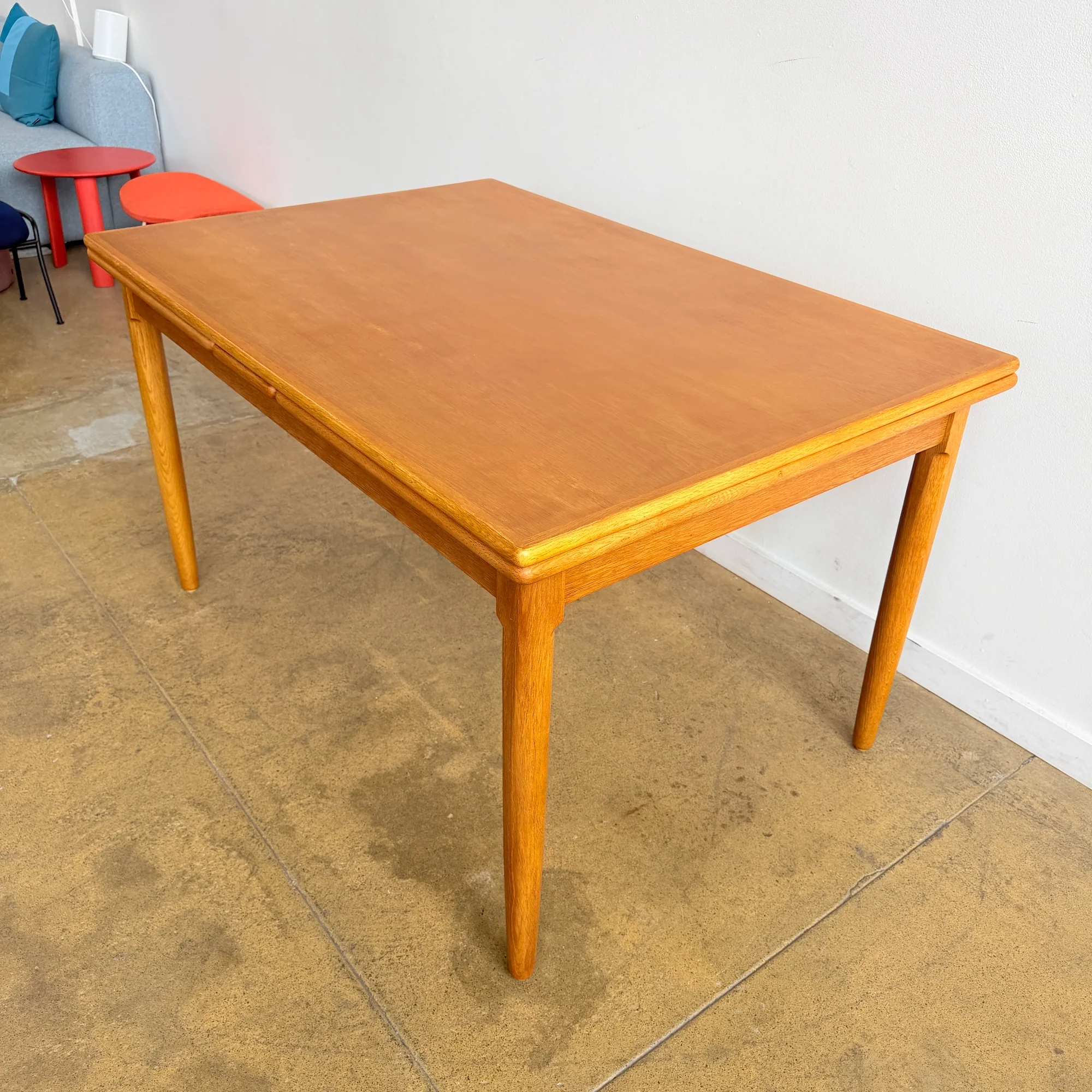 Danish Modern Oakwood Skovman & Andersen Expandable Dining Table (Refinished) - Image 2