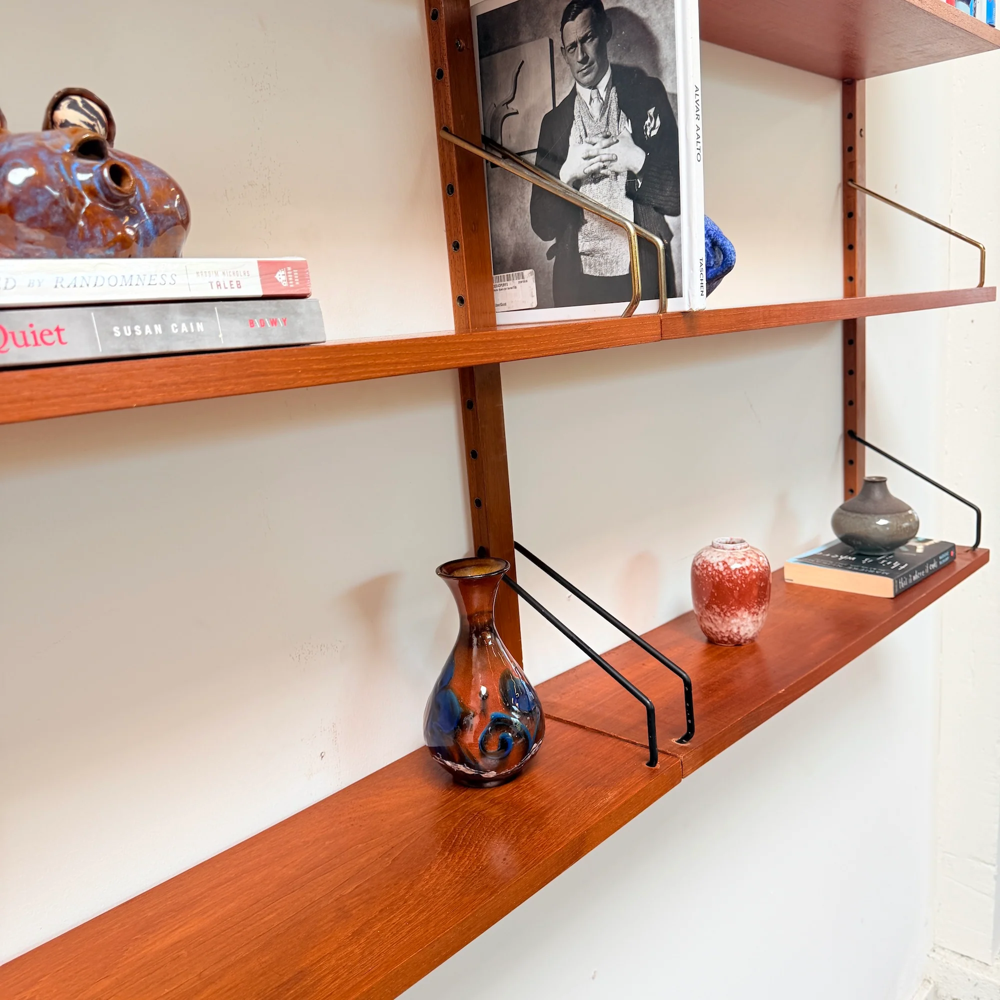 Danish Modern Poul Cadovius Teak 3 bay Wall Shelving - Image 8