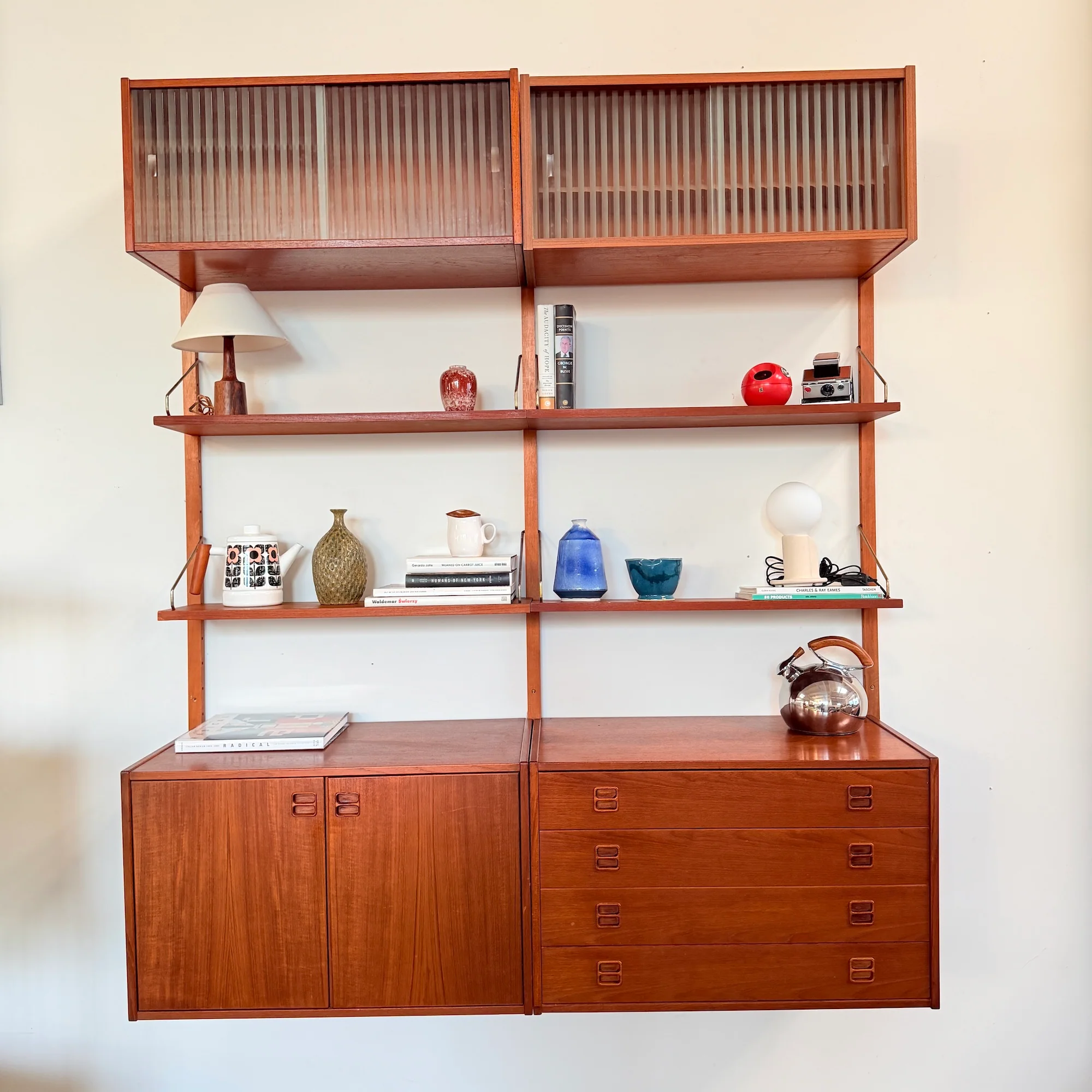 Danish Modern Poul Cadovius Teak Modular Wall Unit Shelving