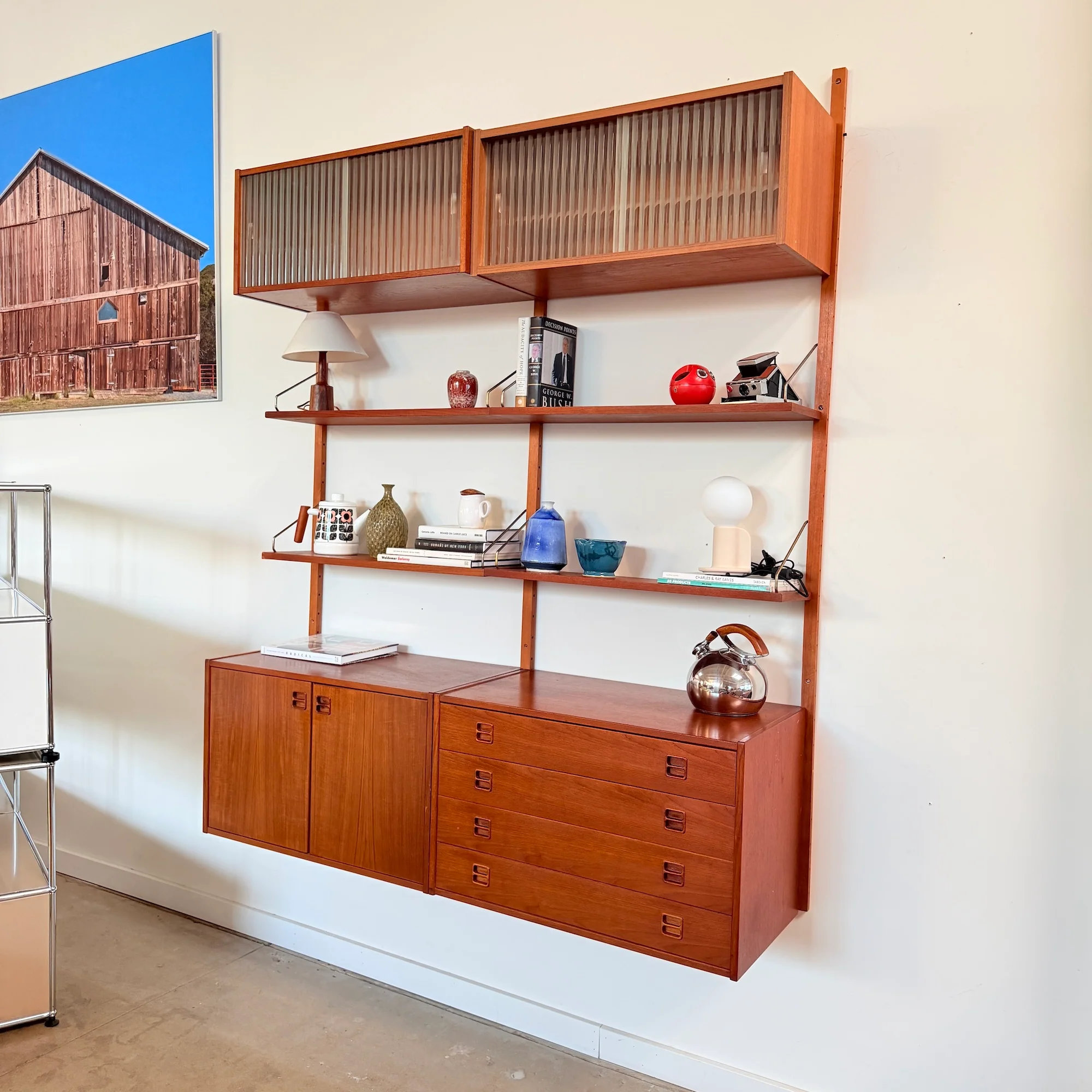 Danish Modern Poul Cadovius Teak Modular Wall Unit Shelving - Image 3