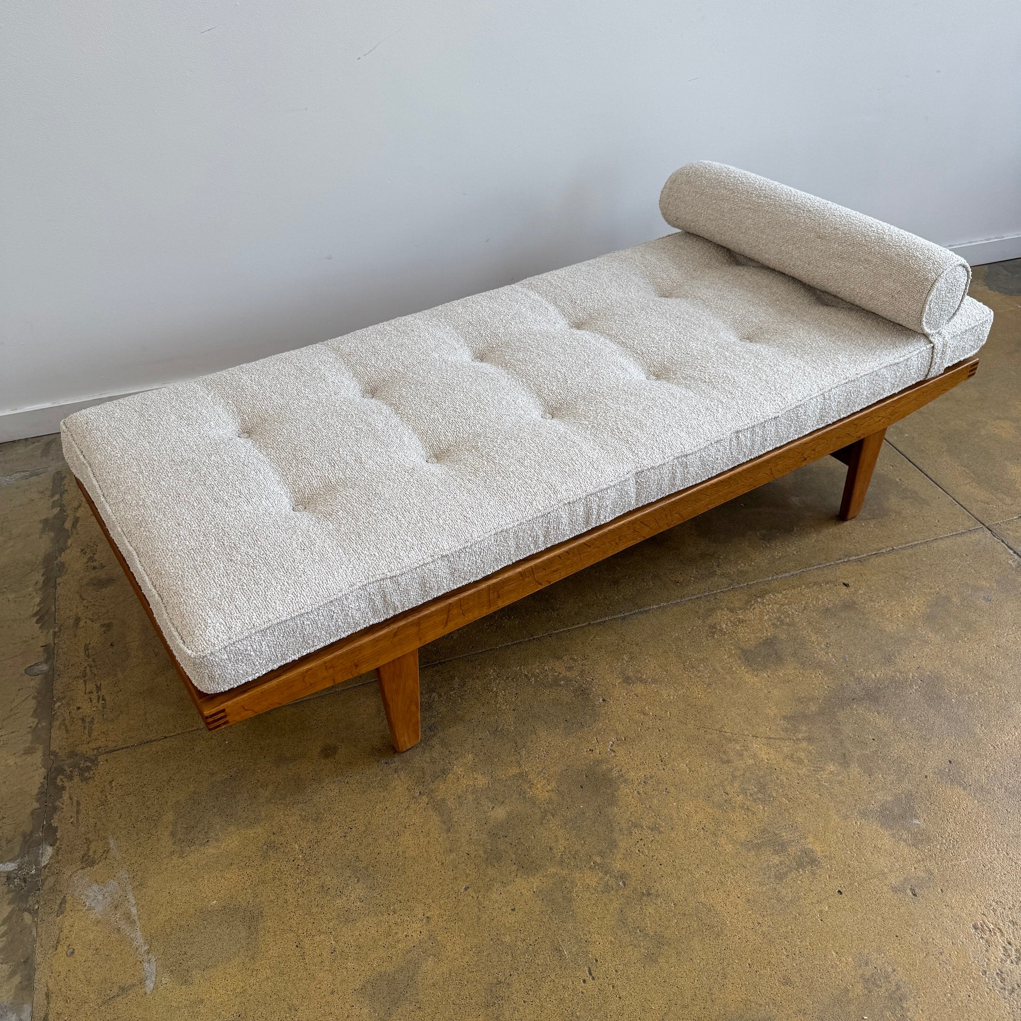 Danish Modern Poul M. Volther for FDB Møbler Oakwood Daybed (New Upholstery) - Image 4