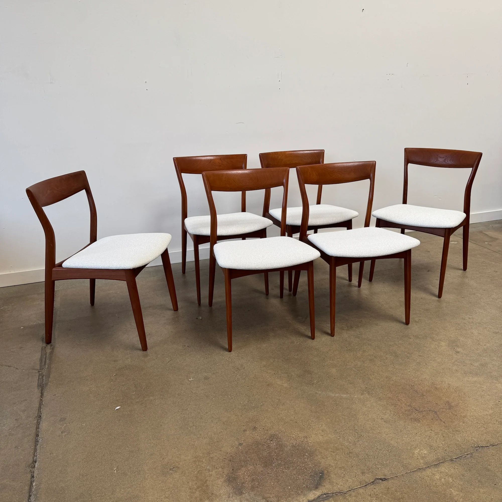 Danish Modern R. Borregaard set of 6 Teak dining chairs for Viborg - Image 2