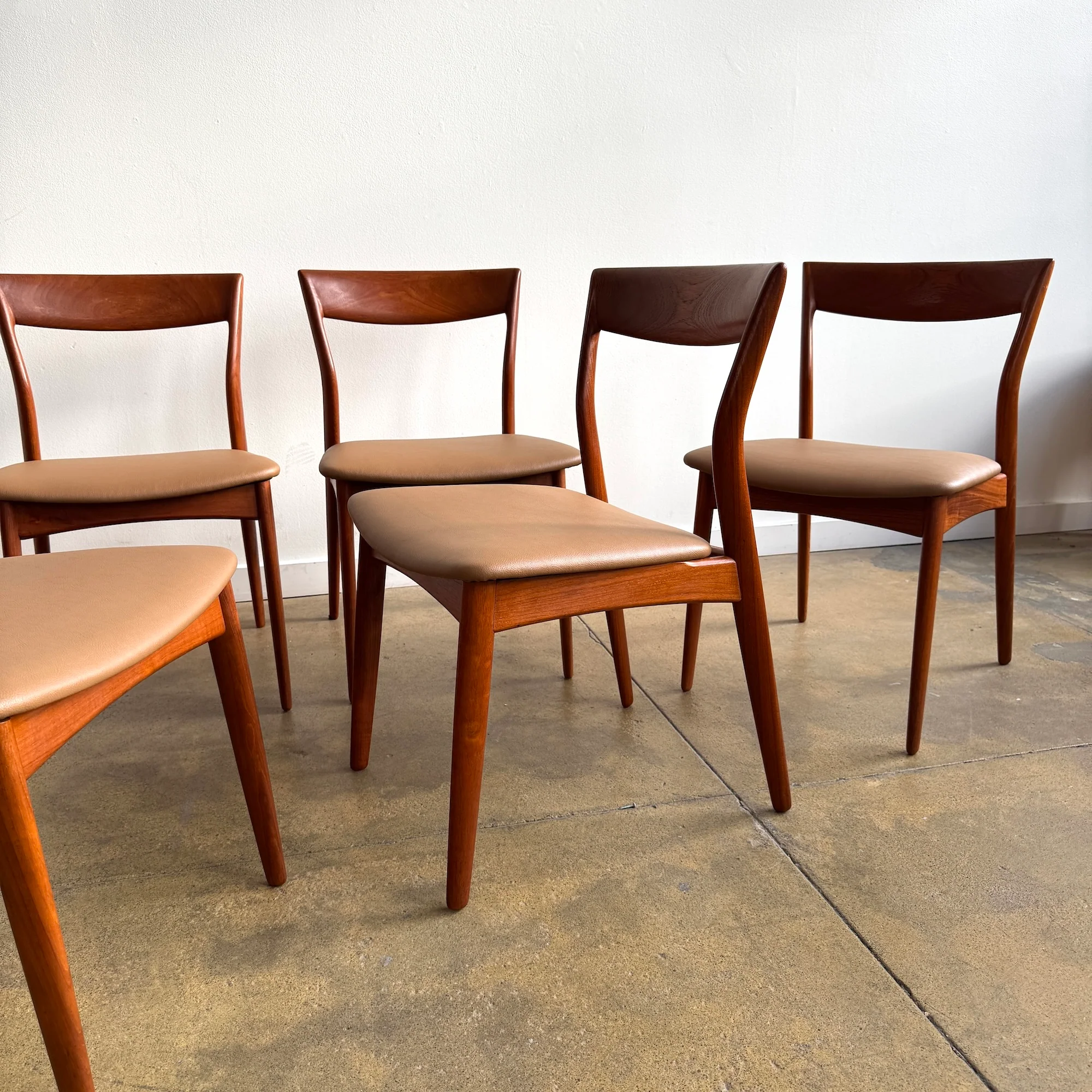 Danish Modern R. Borregaard set of 6 Teak dining chairs for Viborg - Image 6