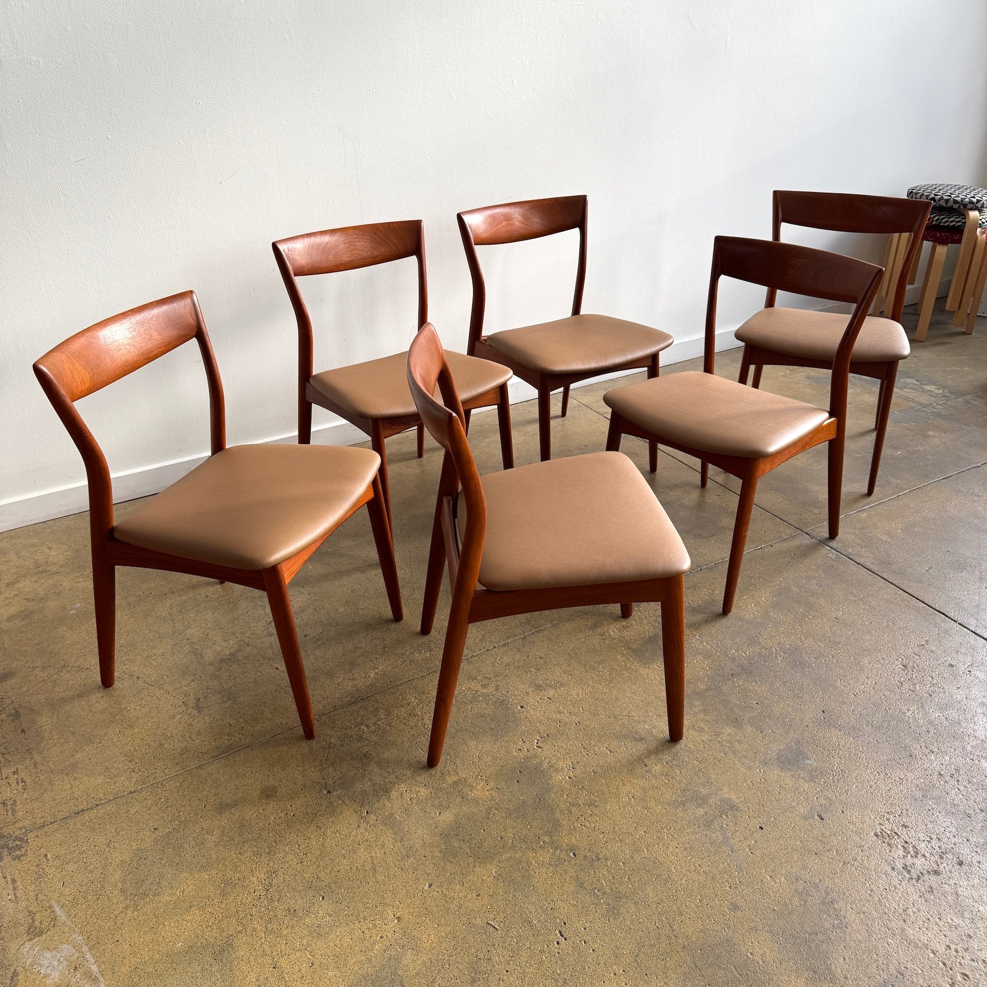 Danish Modern R. Borregaard set of 6 Teak dining chairs for Viborg - Image 7