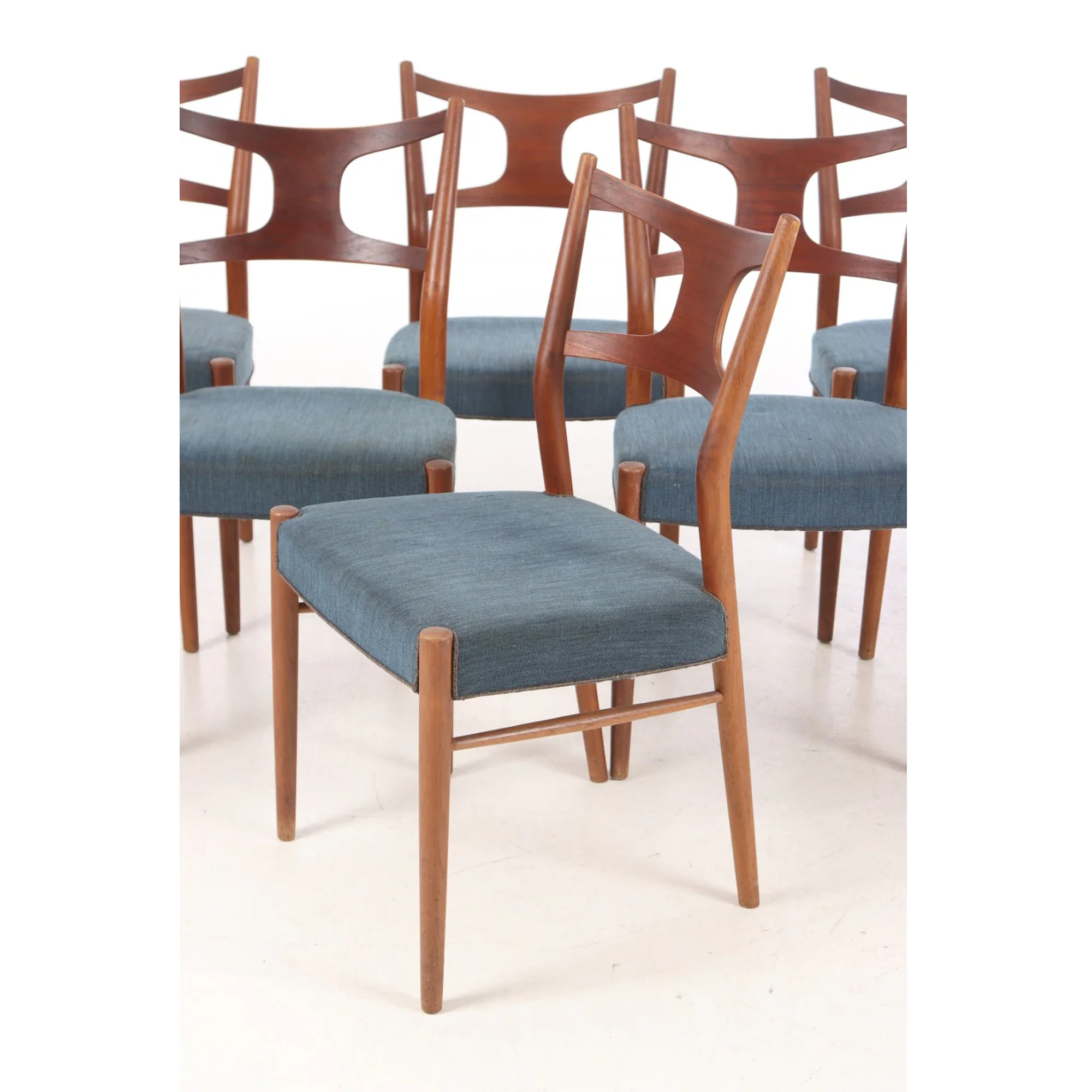 Danish Modern Rare Kurt Østervig for Randers Møbelfabrik Set of 8 chairs in teak - Image 3