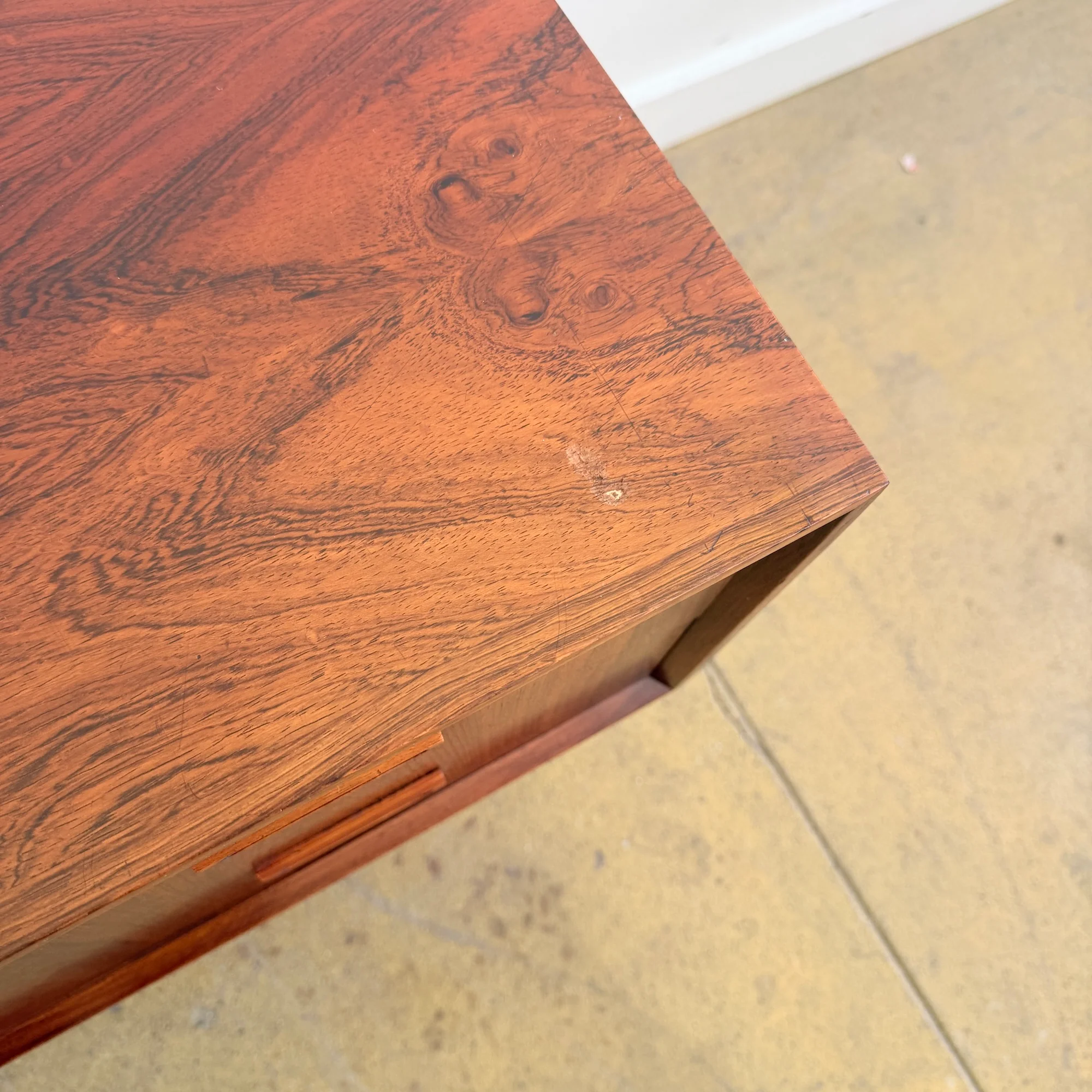 Danish Modern Rosewood Compact Cabinet - Image 4