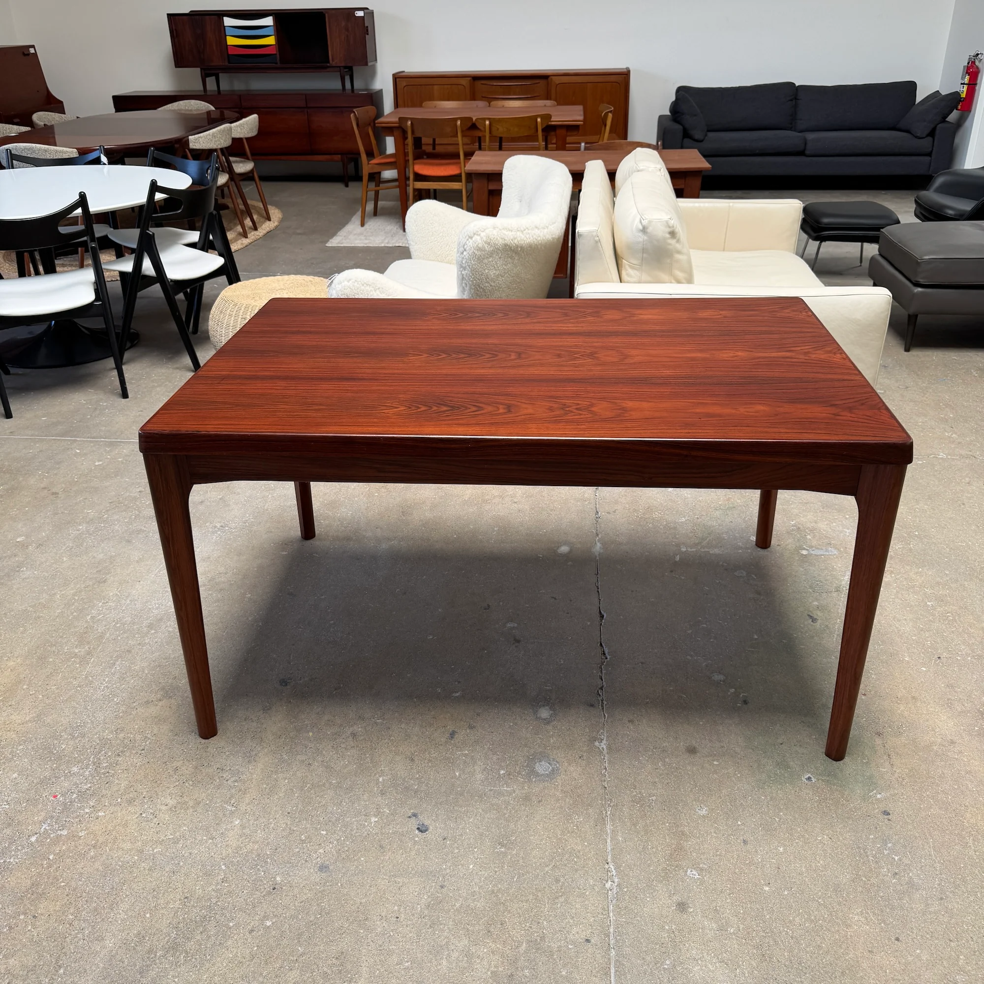 Danish Modern Rosewood Expandable Table by Henning Kjærnulf (Refinished) - Image 7