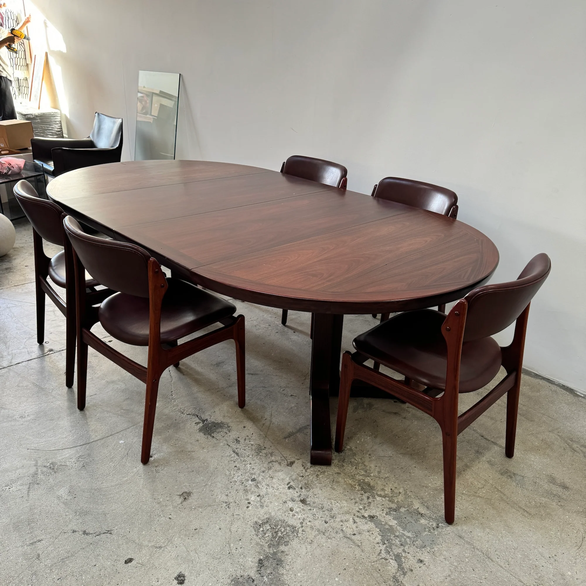 Danish Modern Rosewood Extension Dining Table by Skovby - Image 3