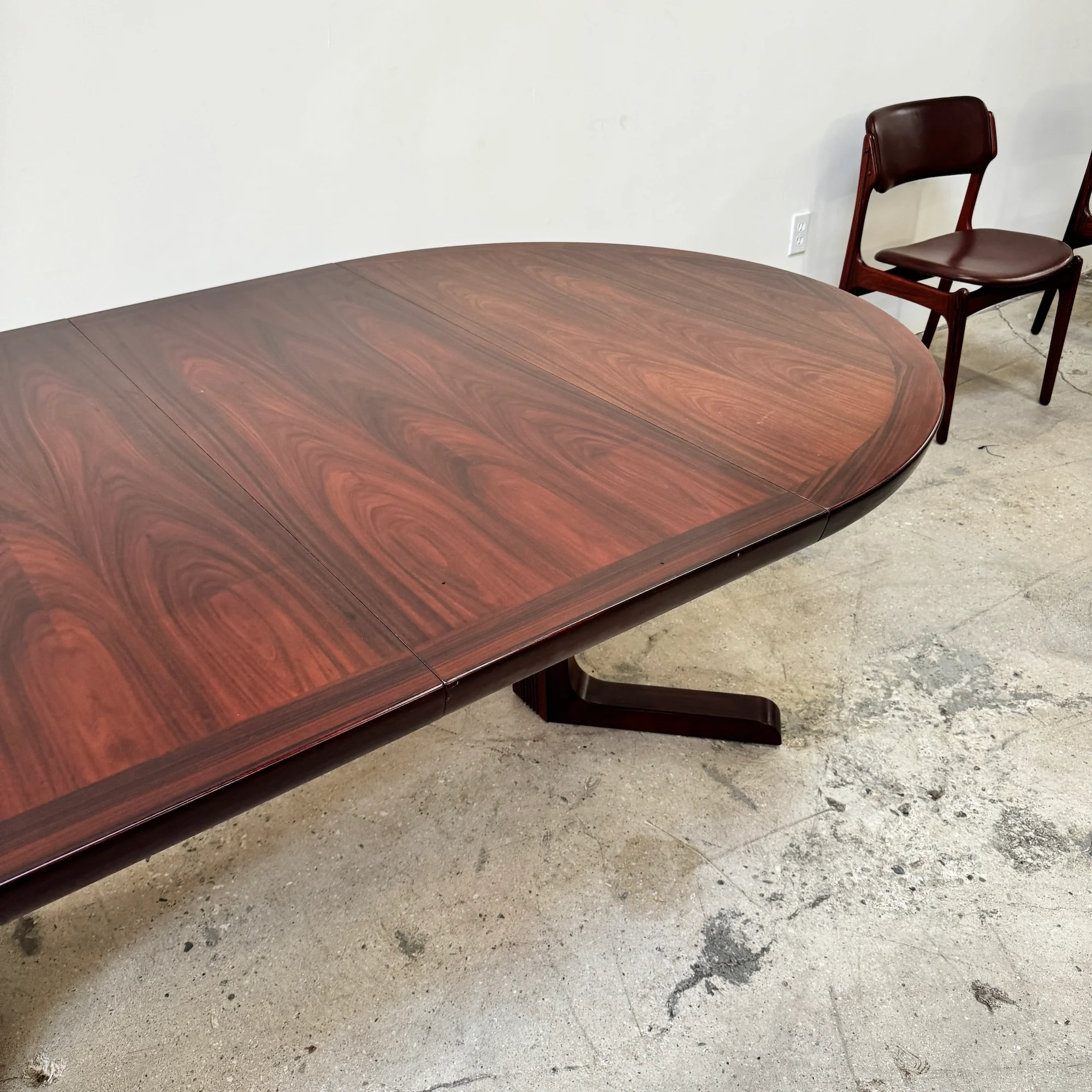 Danish Modern Rosewood Extension Dining Table by Skovby - Image 9