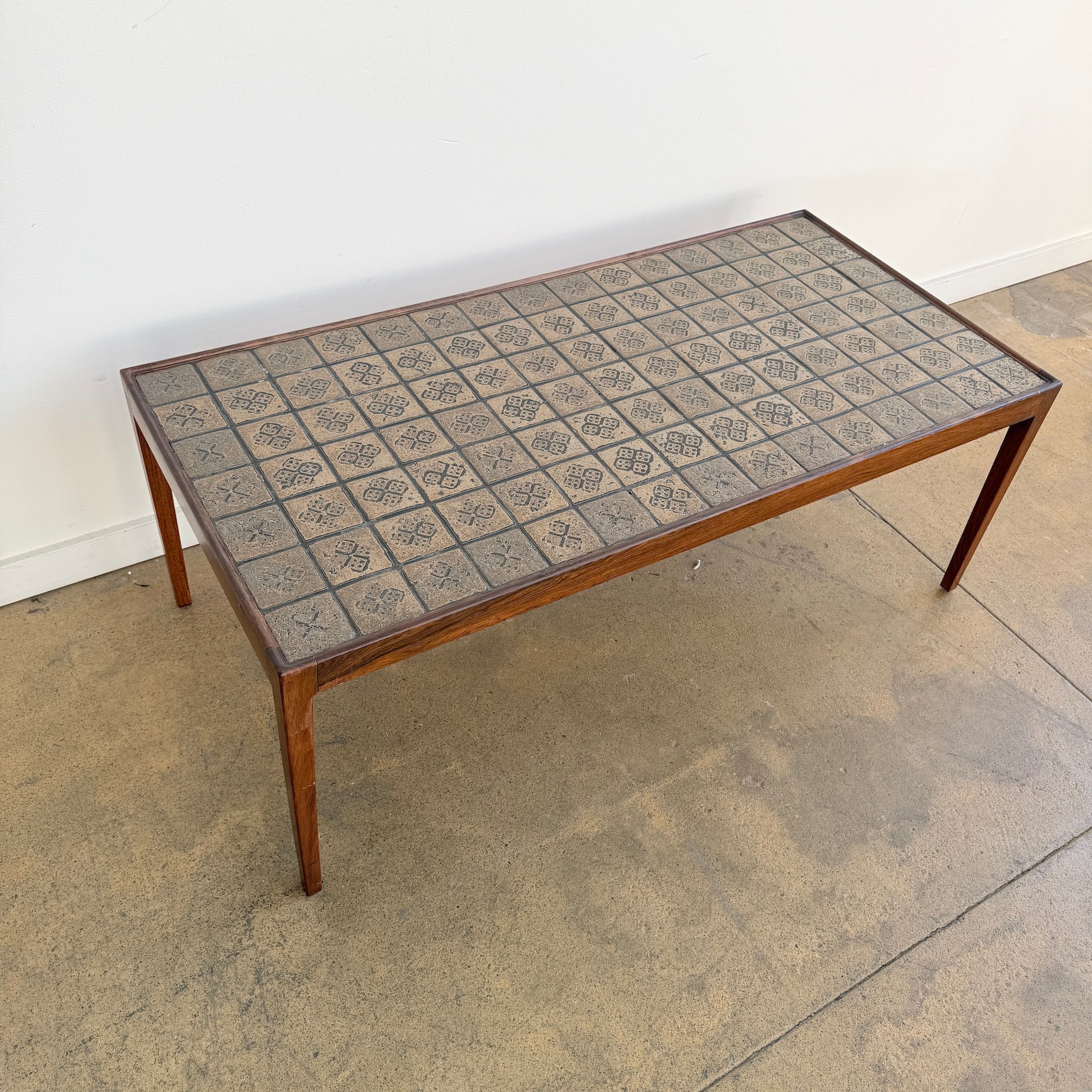 Danish Modern Rosewood & Knapstrup tile coffee table by Svend Langkilde - Image 3