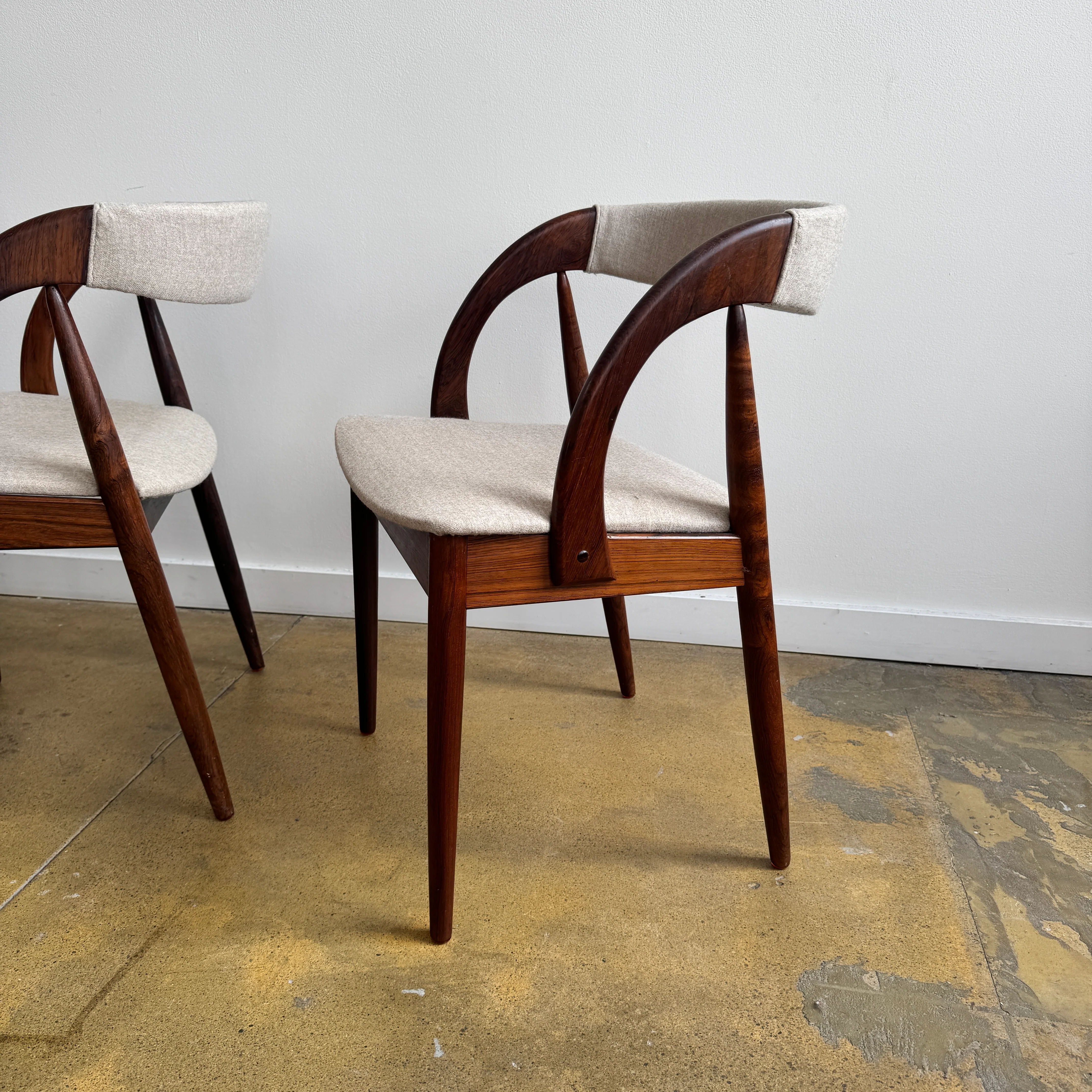 Danish Modern Rosewood set of 4 Chairs from Orte Mobelfabrik (New Upholstery) - Image 6
