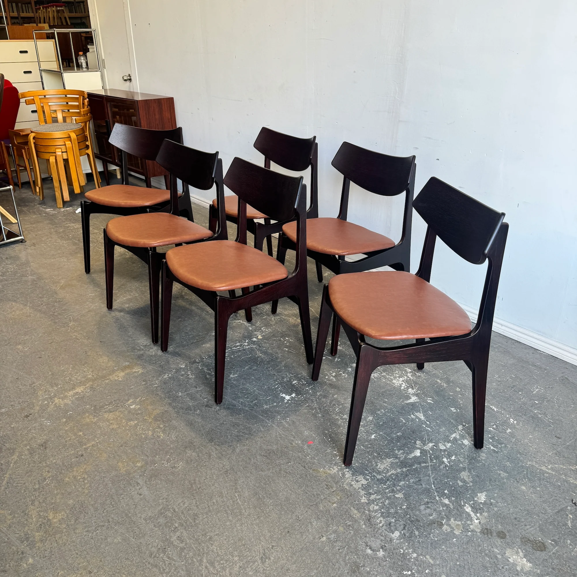 Danish Modern Rosewood set of 6 dining chairs by Funder-Shmidt & Madsen - Image 3