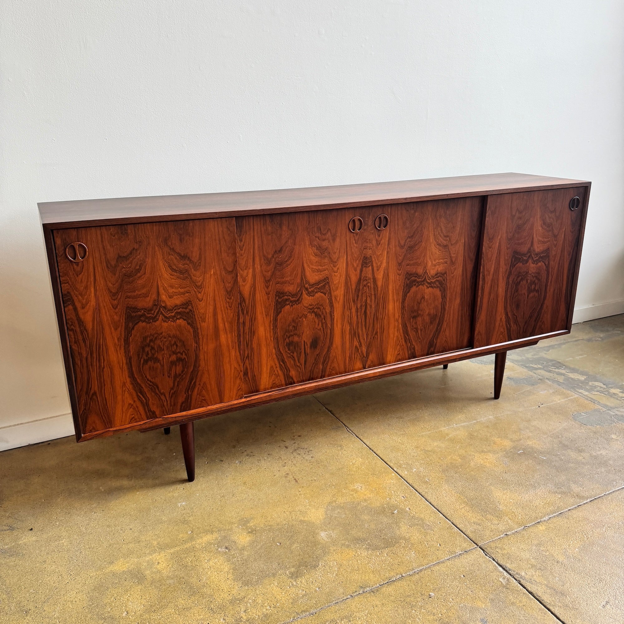 Danish Modern Rosewood Tall Sideboard (Refinished) - Image 2