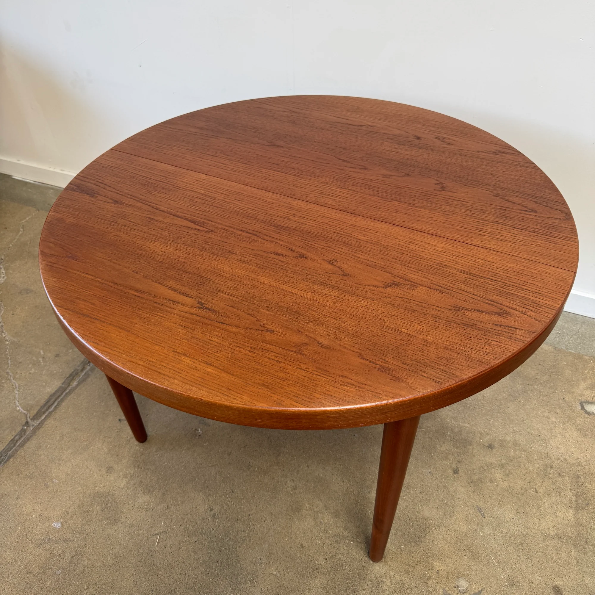 Danish Modern Round Teak Table - Image 9