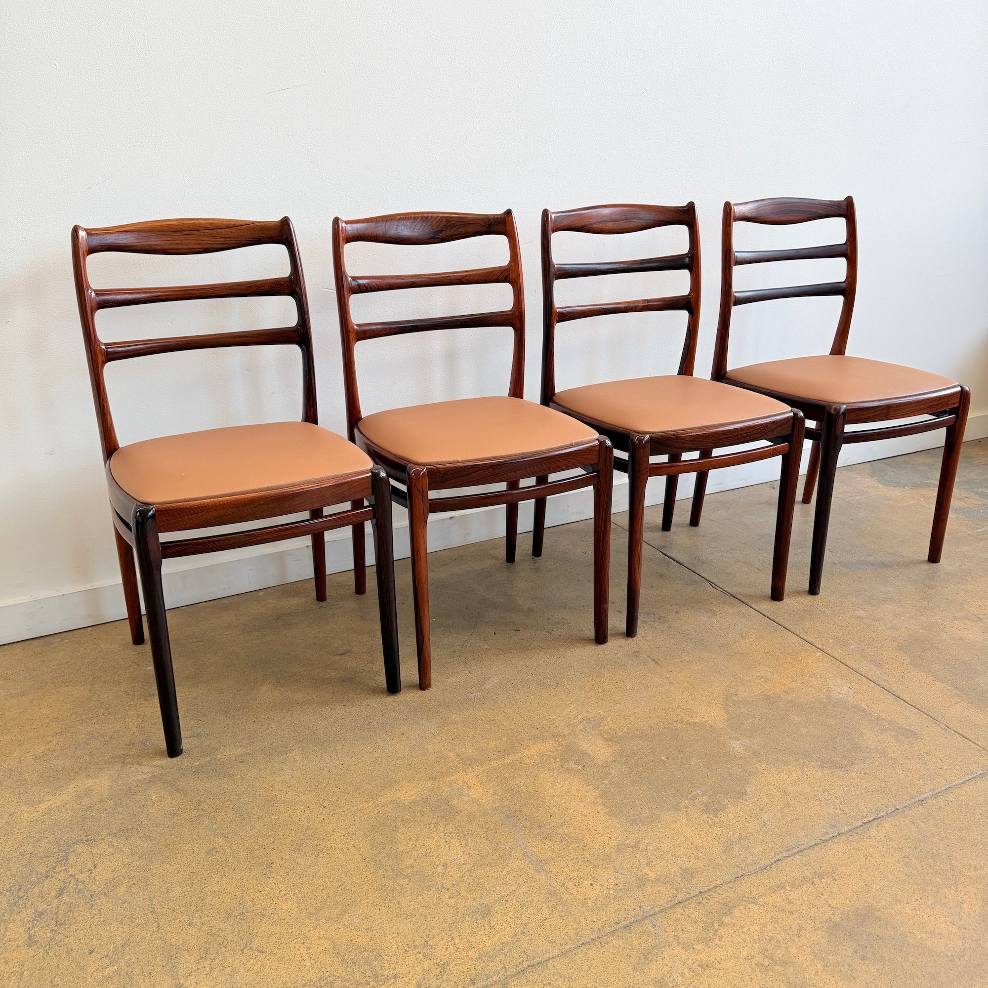 Danish Modern Sculptural Rosewood Dining Chairs - Set of 4 (Fully Restored) - Image 3